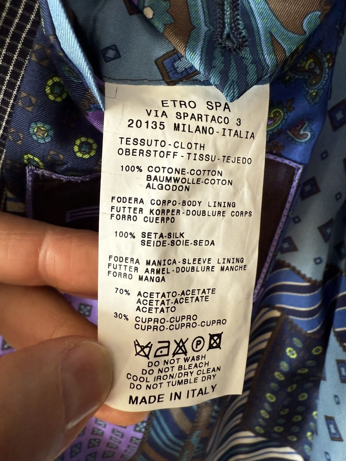 Etro Etro gingham blue blazer 40 Size 40R - 6 Thumbnail