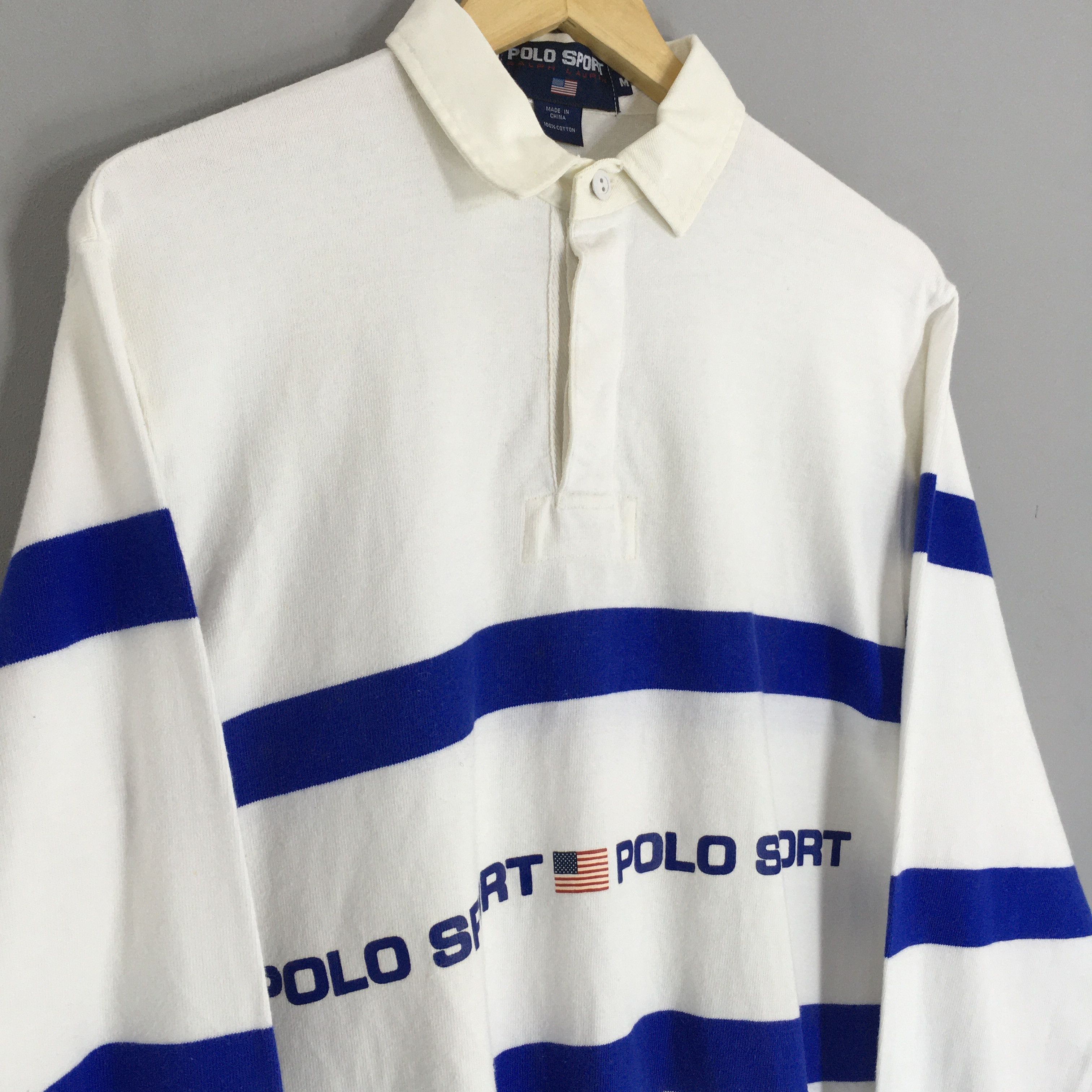 Polo Ralph Lauren Vintage Polo Sport by Ralph Lauren Rugby Shirt Medium Size US M / EU 48-50 / 2 - 3 Thumbnail