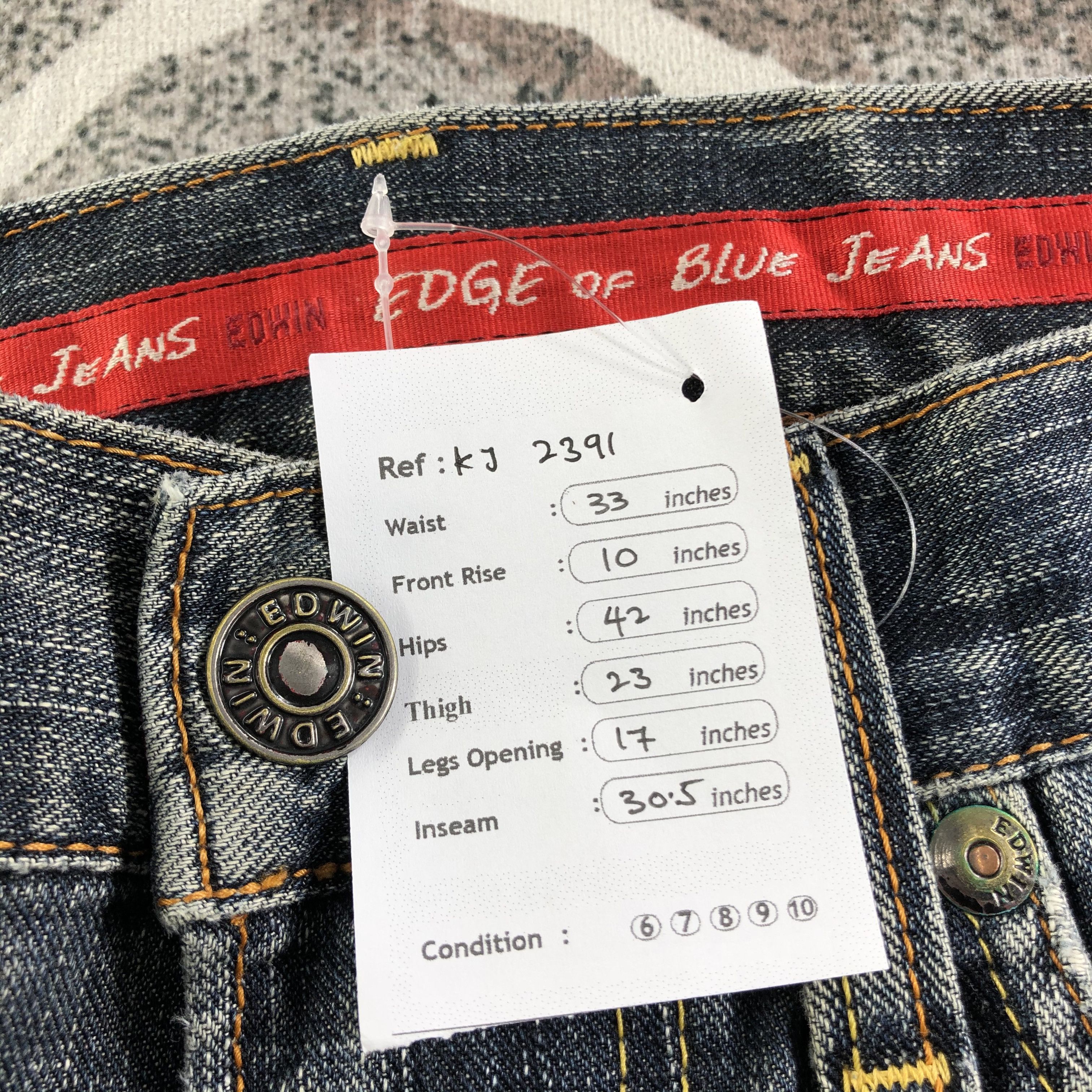 Edwin Distress Vintage Edwin Jeans Faded Blue KJ2391 Size US 30 / EU 46 - 12 Thumbnail