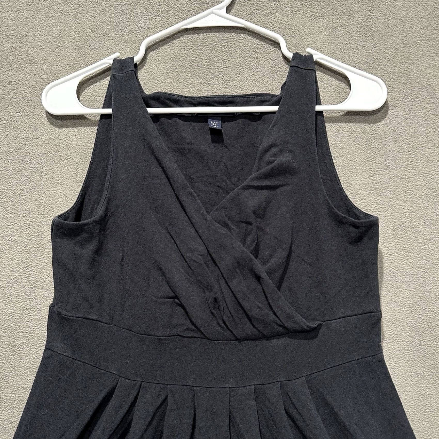 Lands' End Lands End Dress Womens S Black Fit Flare Sleeveless Rayon Surplice V-Neck Casual Size S / US 4 / IT 40 - 3 Thumbnail