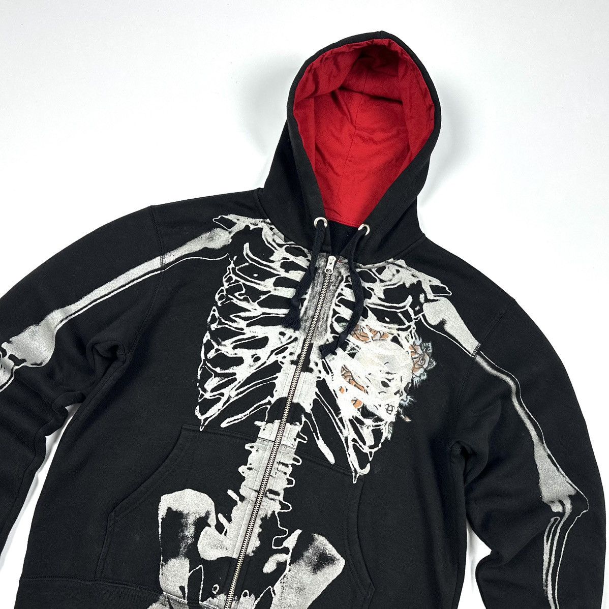 Ed Hardy Vintage Ed Hardy x Christian Audigier Skeleton Zip Hoodie Size US XL / EU 56 / 4 - 3 Thumbnail