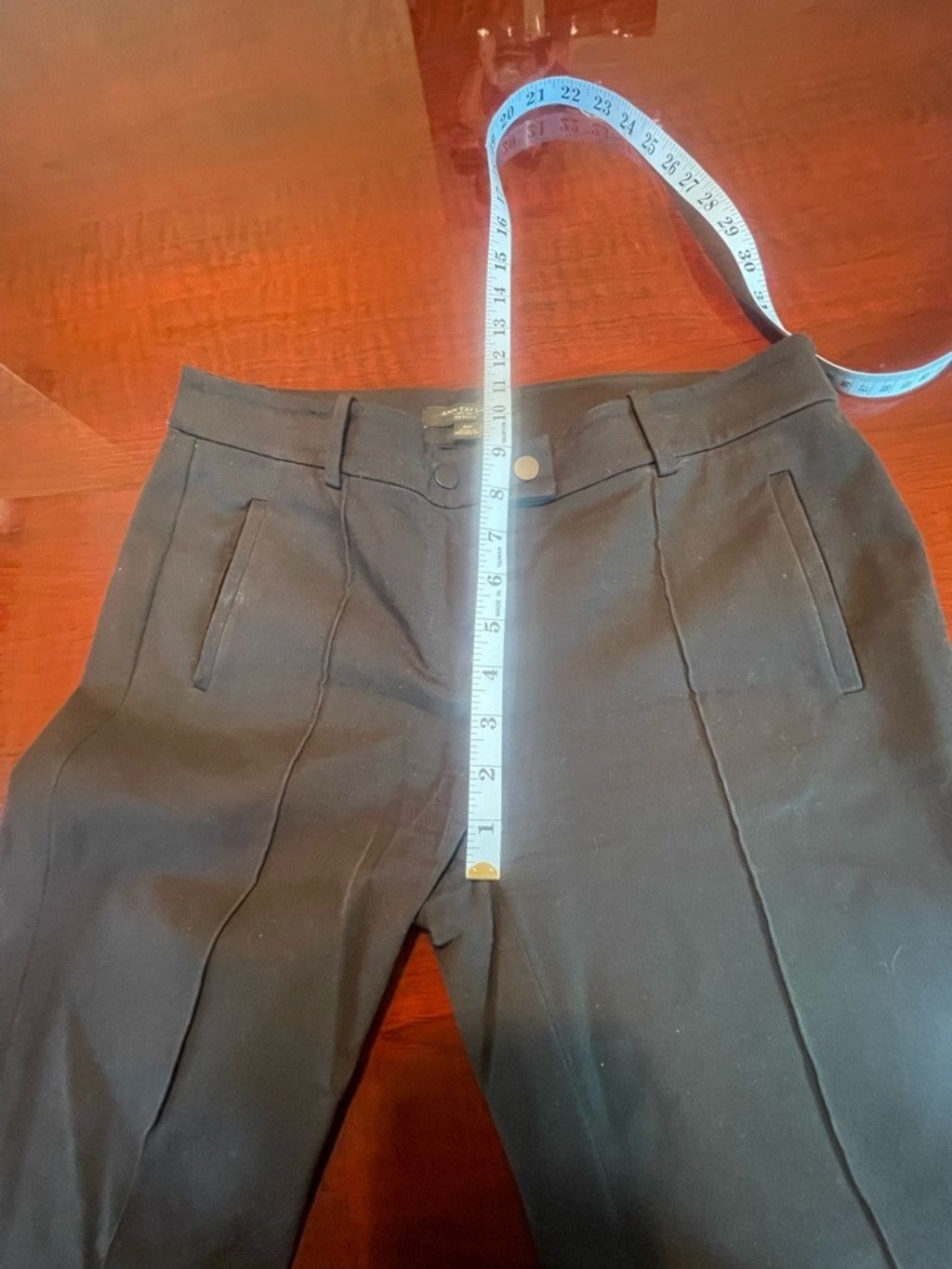 Ann Taylor Ann Taylor Petite Black Ankle Pants 6P Stretch Quiet Luxury Size 28" / US 6 / IT 42 - 9 Thumbnail