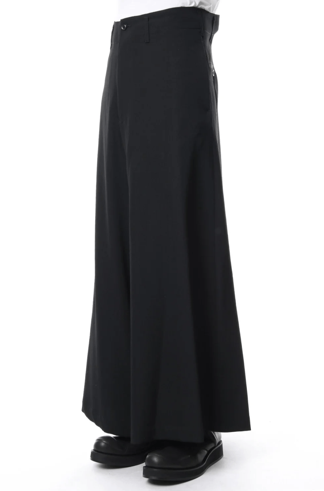 Yohji Yamamoto Yohji Yamamoto Pour Homme W/GABARDINE Flare Wide Pants Black Size US 28 / EU 44 - 3 Thumbnail