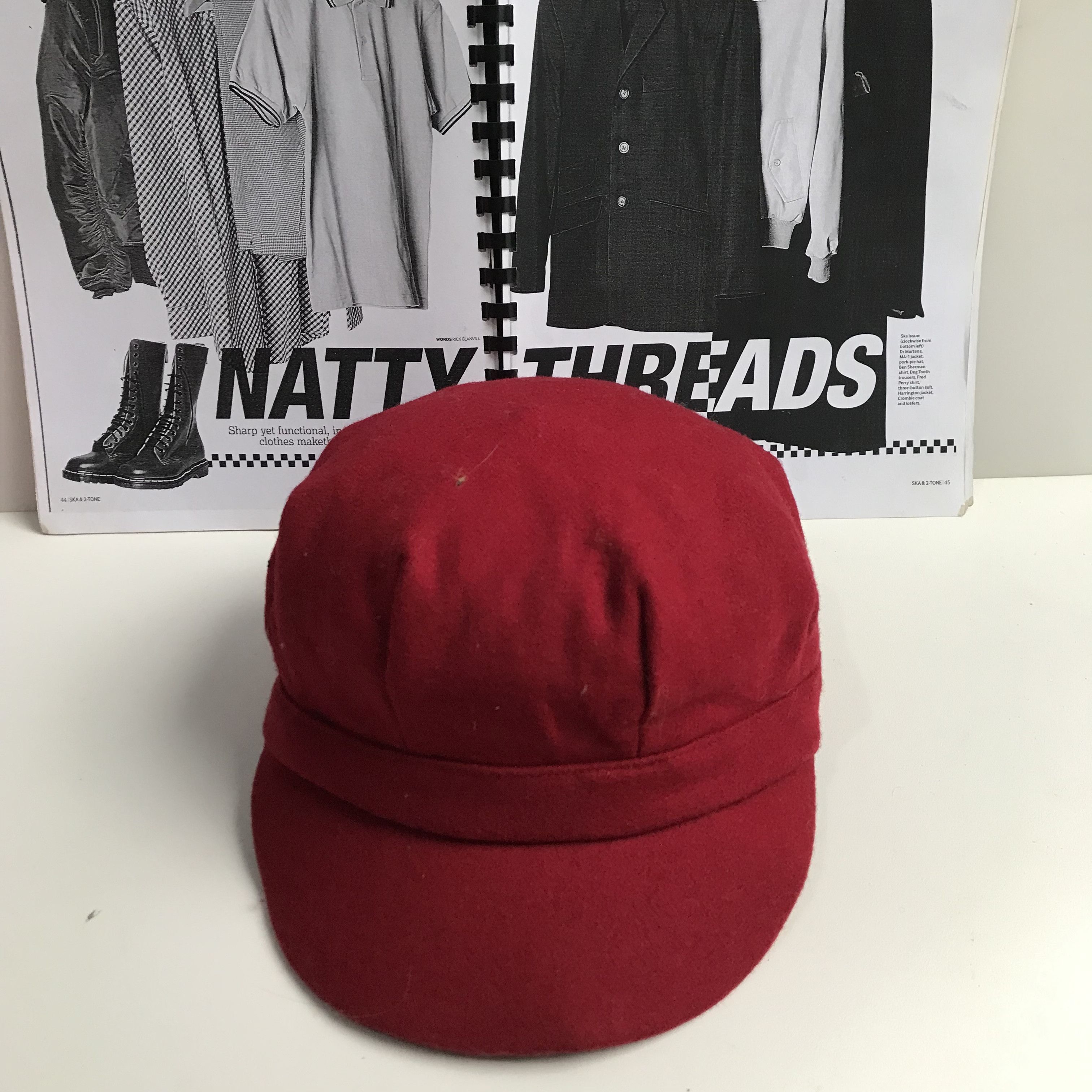 Barbour Vintage Barbour bothal bakerboy in Red Patrol Cap Size S Size ONE SIZE - 4 Thumbnail