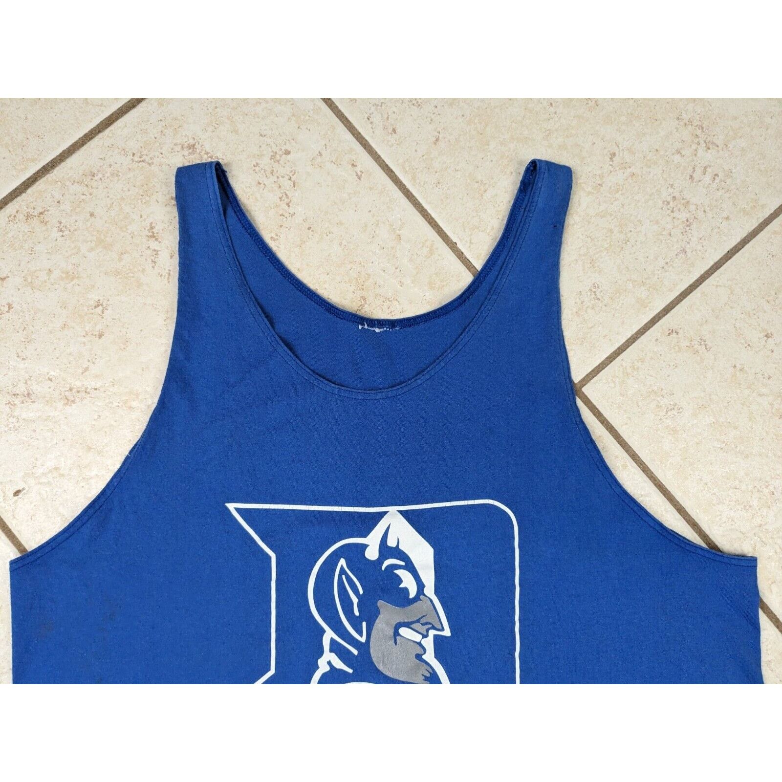 Hanes Vtg Duke Blue Devils Big Logo College Tank Top Shirt XXL 2XL Size US XXL / EU 58 / 5 - 2 Thumbnail