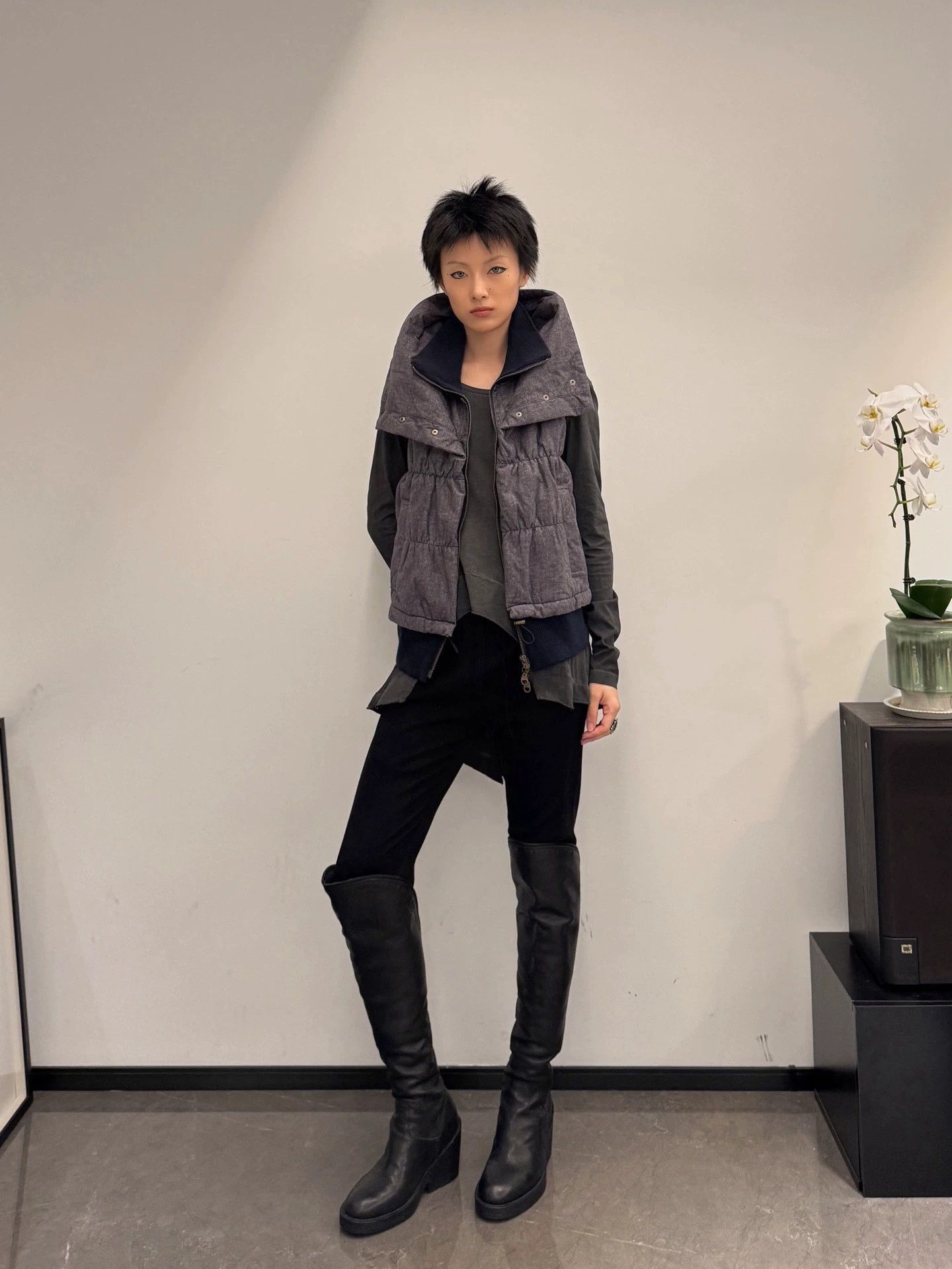 Vintage Japanese Brand Double Collar Double Zipper Padded Vest Size XS / US 0-2 / IT 36-38 - 5 Thumbnail