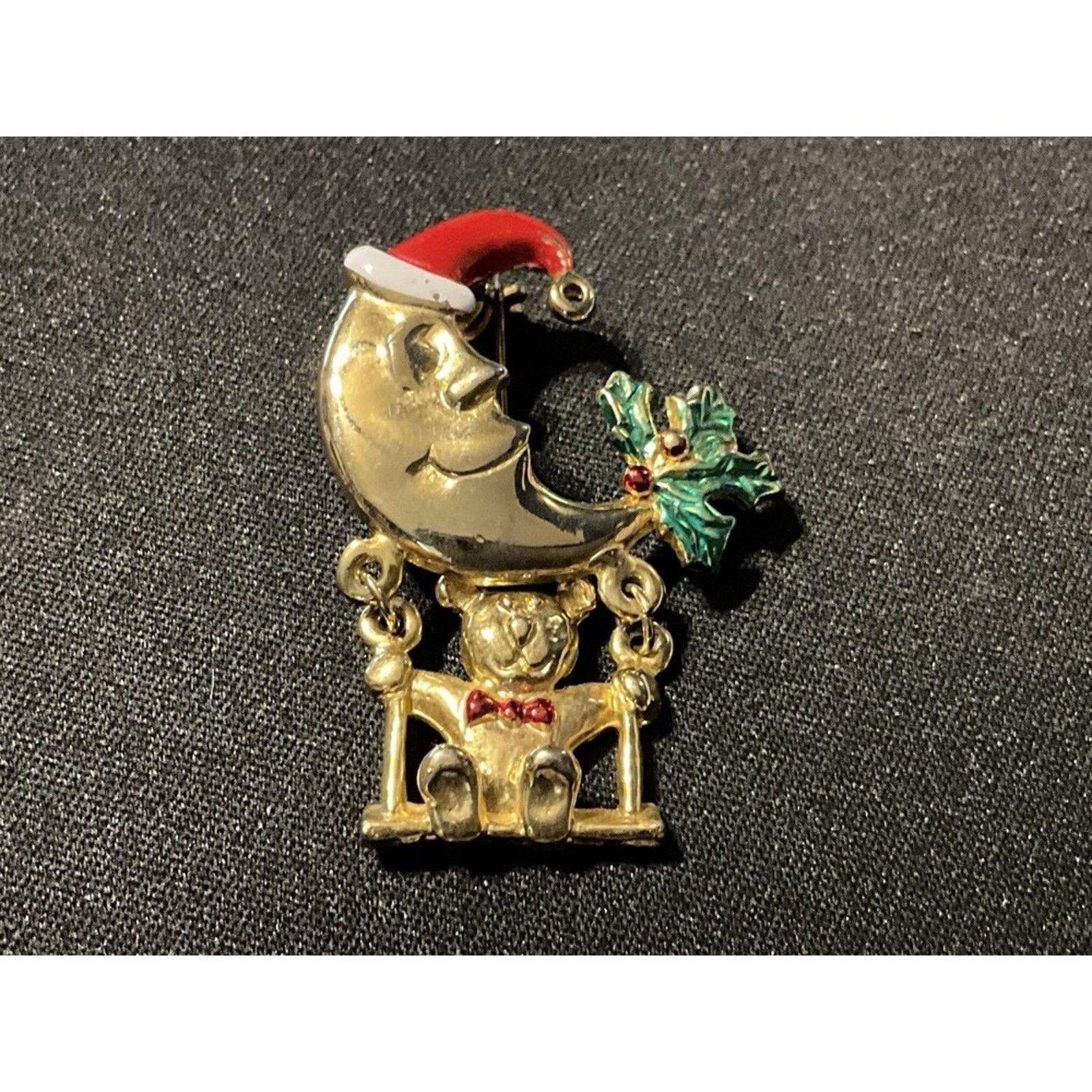 Other 3 Christmas Brooches, Snowman, Cat & Moon Size ONE SIZE - 5 Thumbnail