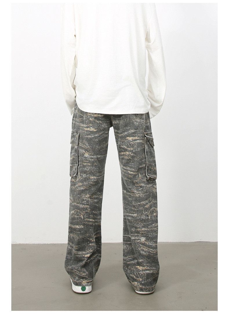 Japanese Brand × Jean American distressed pocket loose camouflage cargo jeans Size US 32 / EU 48 - 6 Thumbnail