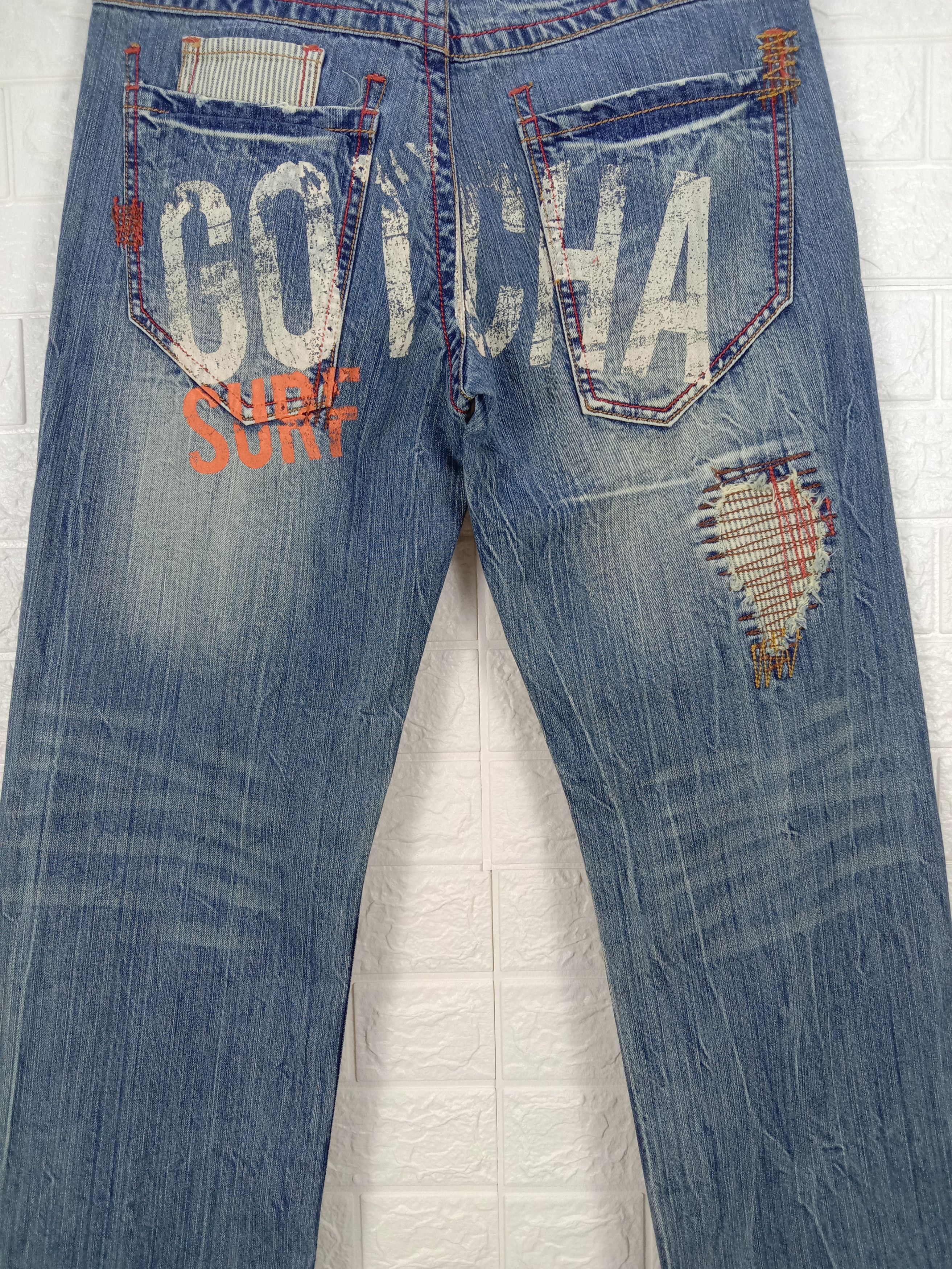 Gotcha Vintage Gotcha Patchwork Distressed Design Jeans Size US 33 - 3 Thumbnail