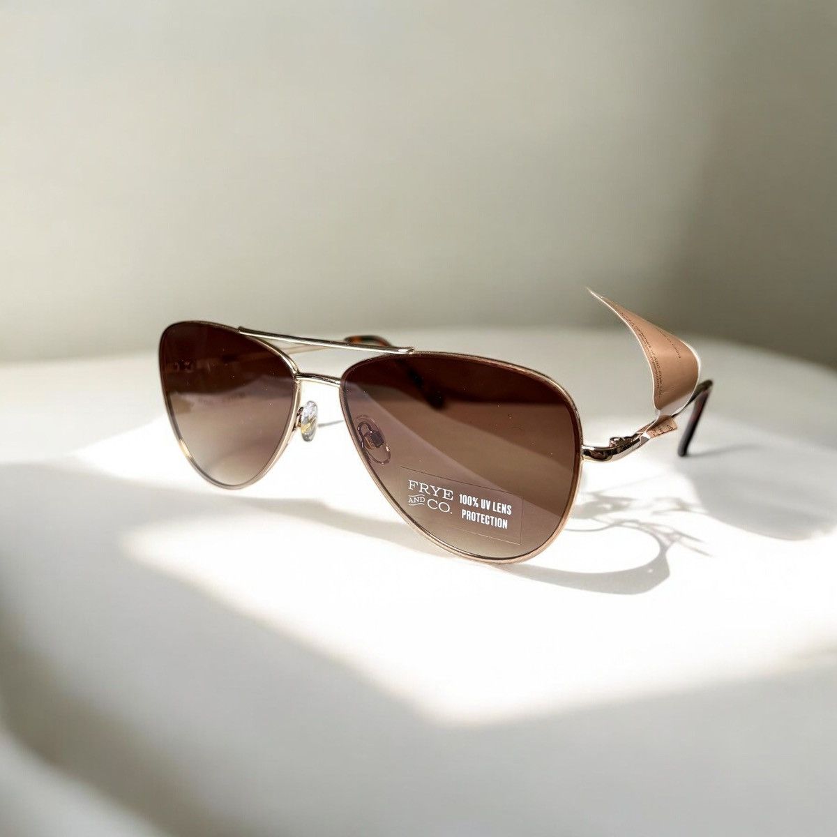 Frye Frye Women’s Aviator Ombré Gold Frame Sunglasses 100% UV Size ONE SIZE - 6 Thumbnail