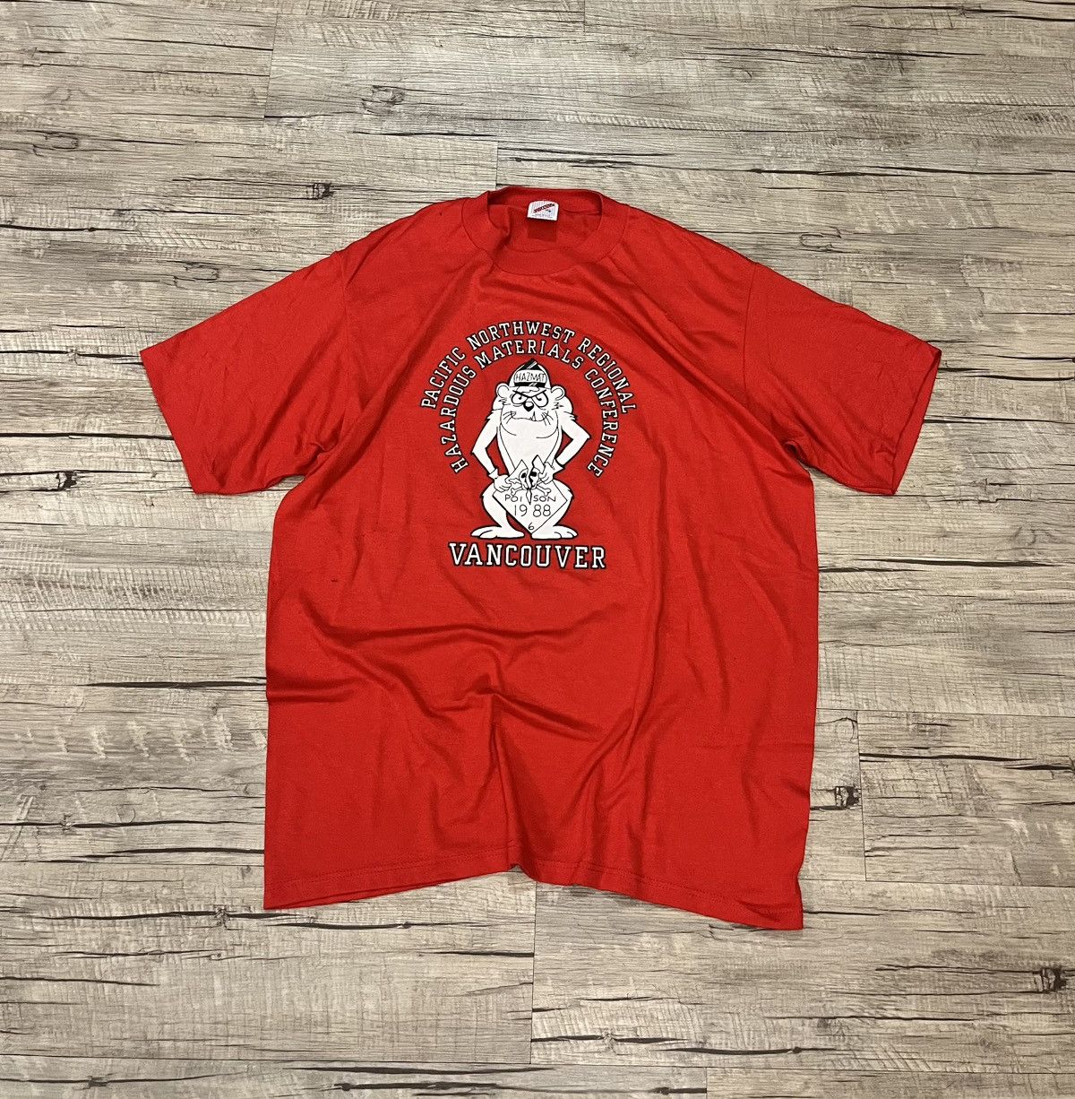Jerzees Vintage 80’s Jerzees Taz Vancouver Tee SZ XL Size US XL / EU 56 / 4 - 2 Thumbnail
