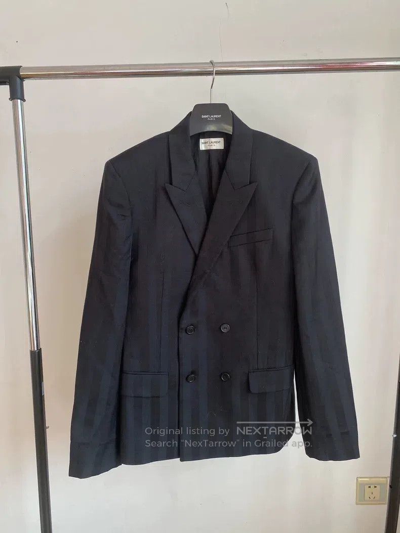 Saint Laurent Paris Saint Laurent Paris Double-grain striped suit Size US S / EU 44-46 / 1 - 1 Thumbnail