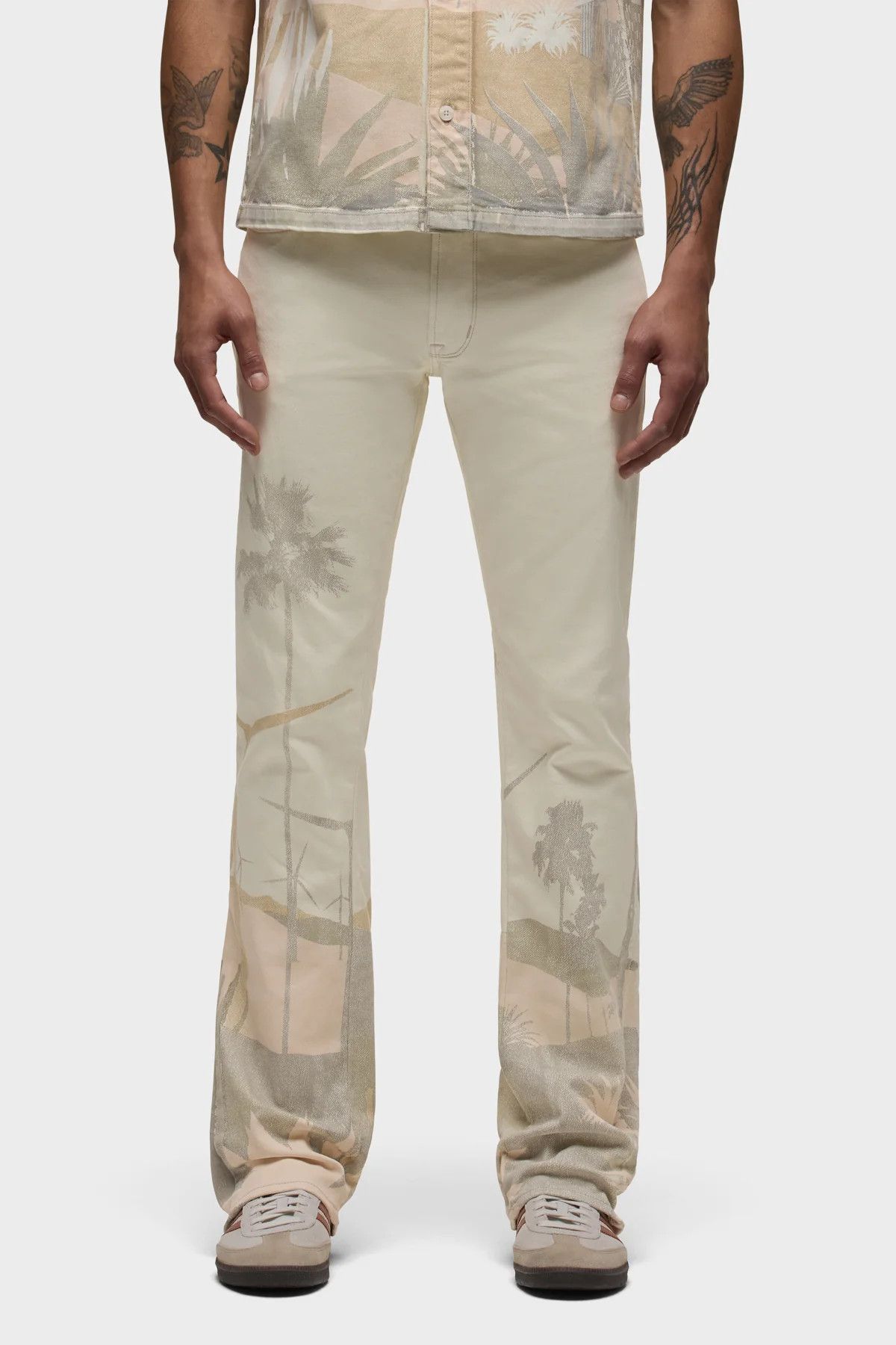 Hudson Hudson 32 Flare Jeans Palm Tree Print Coachella NWOT Size US 32 / EU 48 - 3 Thumbnail