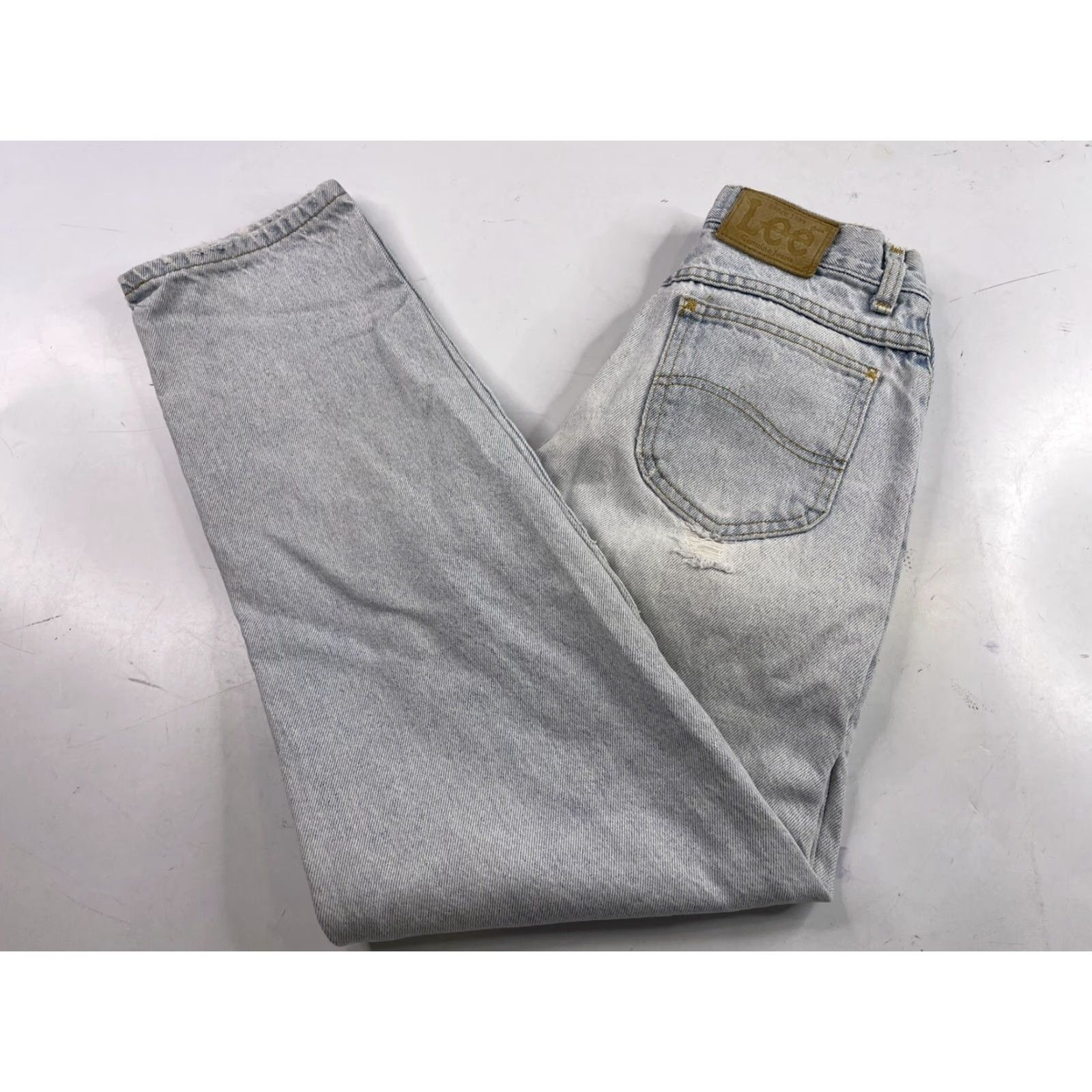 Lee VINTAGE Lee Light Wash Denim Blue Jeans 30x30 Unisex Pants Y2K Mom High Rise Size US 30 / EU 46 - 2 Thumbnail