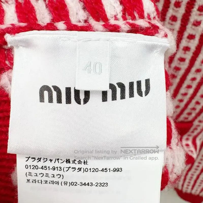 Miu Miu Miu Miu Red Wool Long Sleeve Cardigan . Size S / US 4 / IT 40 - 5 Thumbnail
