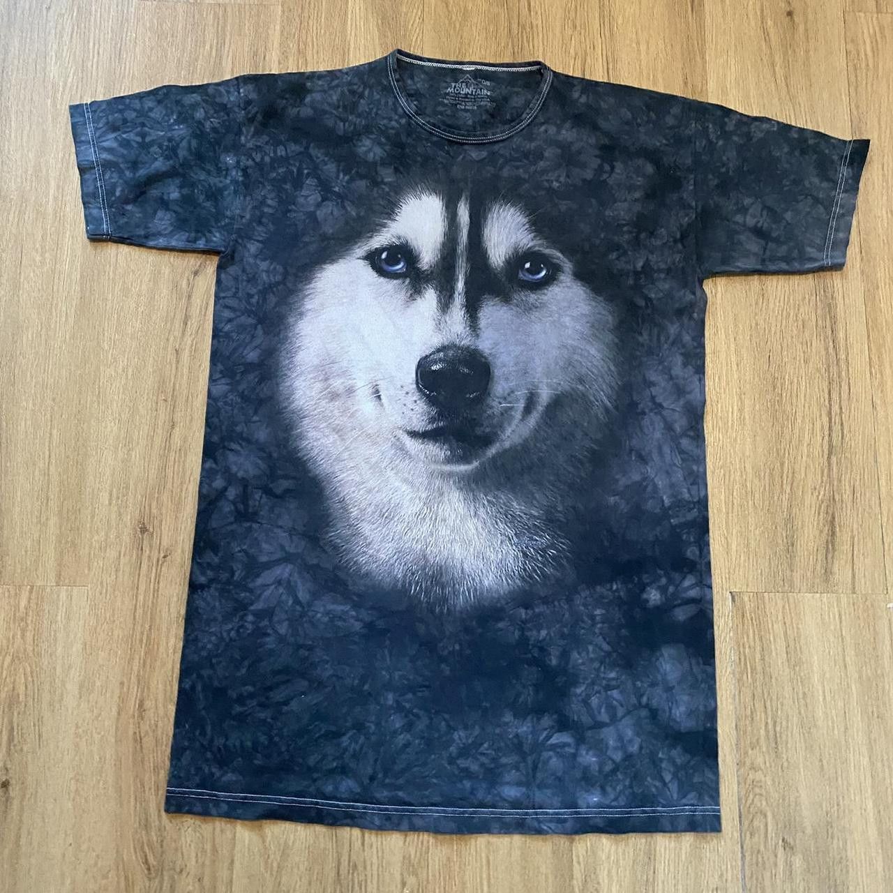 The Mountain Grey and white tie-dye dog Long t-shirt #doglovers Size US M / EU 48-50 / 2 - 1 Thumbnail