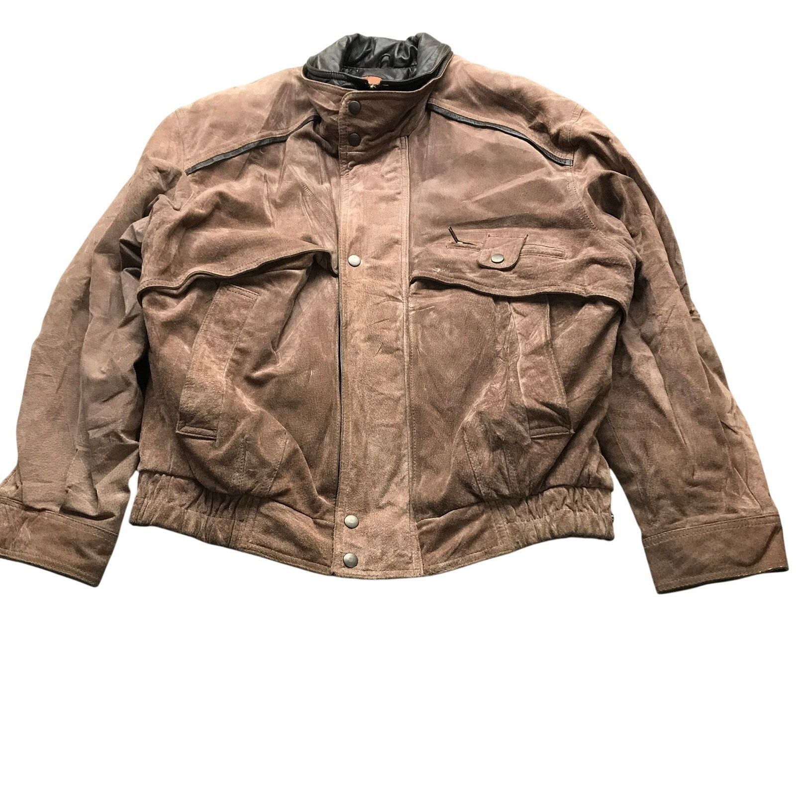 Other Byrnes & Baker Suede Leather Bomber Jacket Men Large L Brown Size US L / EU 52-54 / 3 - 1 Thumbnail