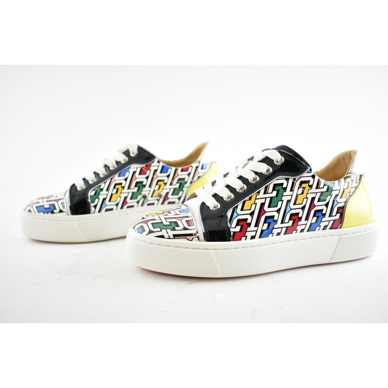 Christian Louboutin Christian Louboutin Black White Lace Up Low Top Sneaker 36.5 Size US 6.5 / IT 36.5 - 9 Thumbnail