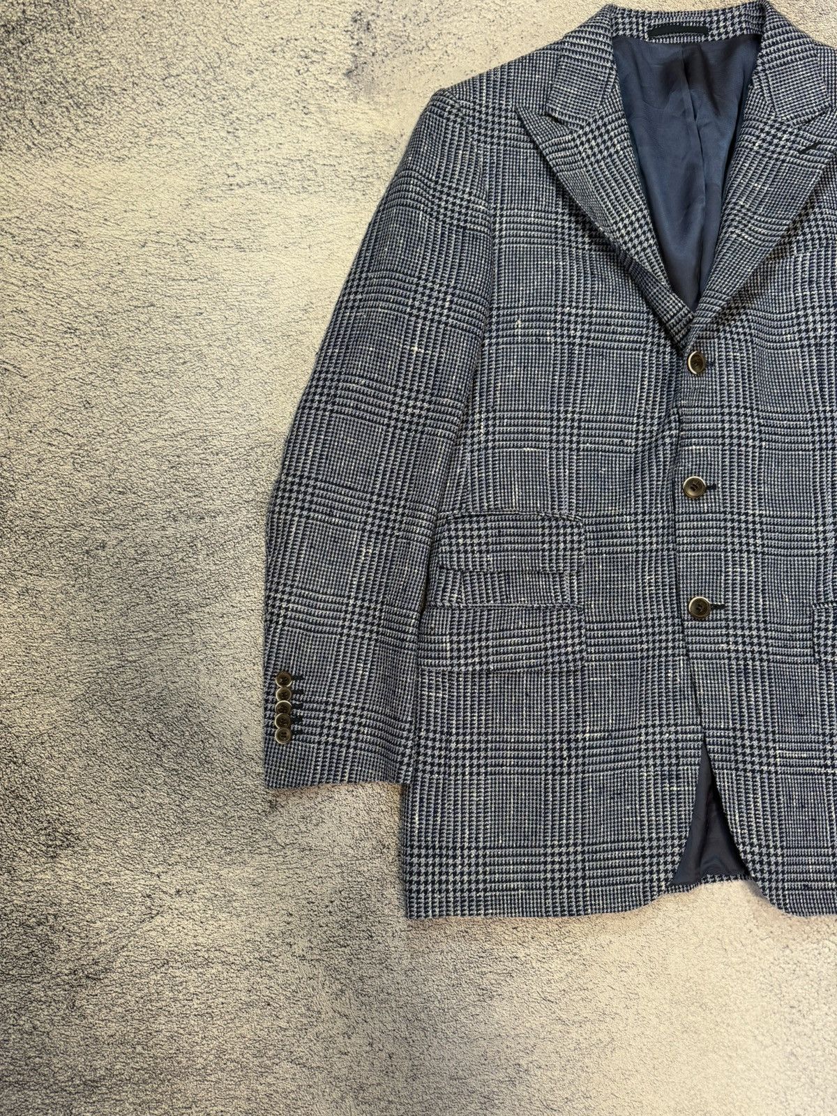 Suitsupply Suitsupply Washington VBC Plaid Blazer 42R/EU52 Silk Linen Size 42R - 4 Thumbnail