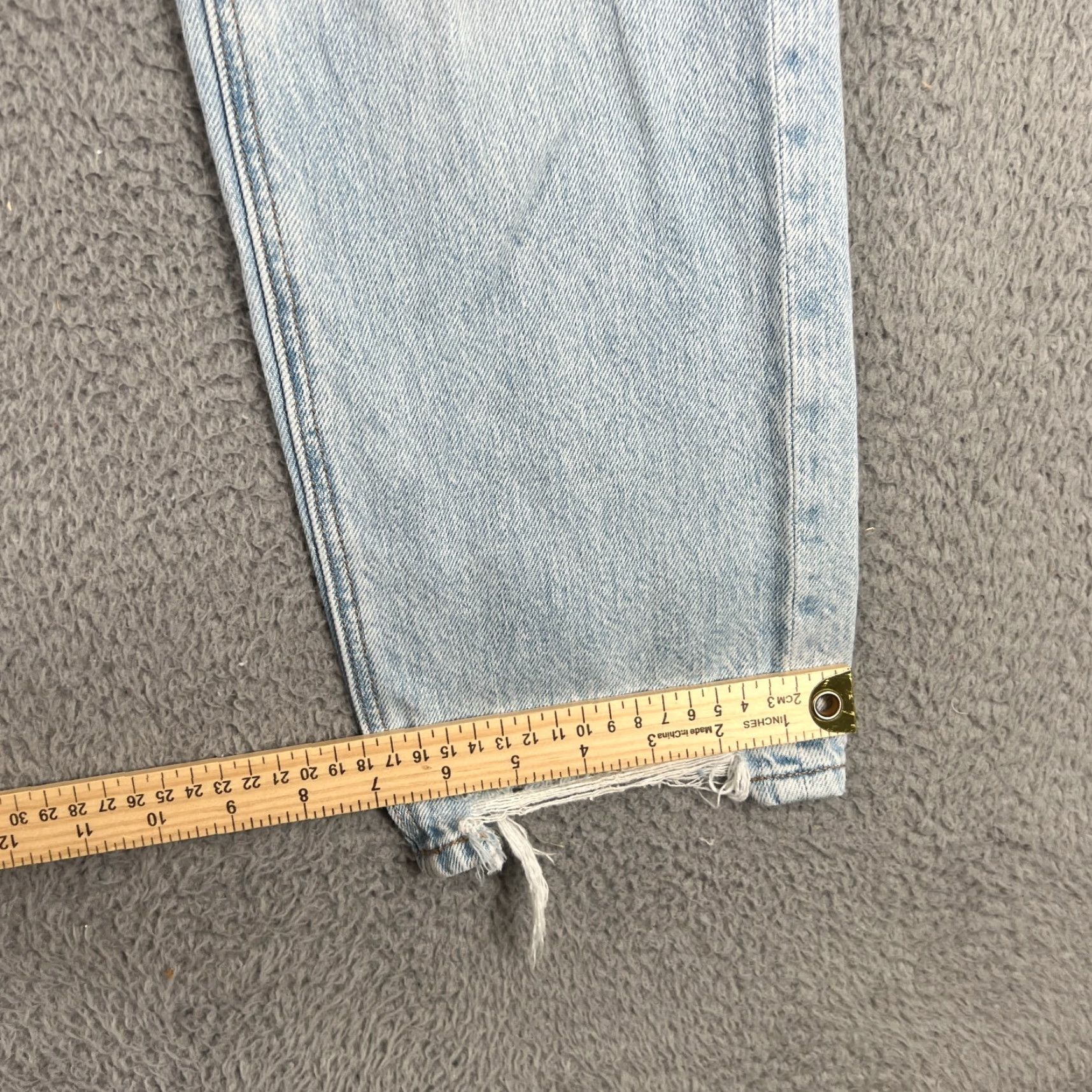 American Eagle Outfitters VINTAGE American Eagle Womens Jeans Boyfriend 4 Light Wash High Rise 90s Distressed Denim Size 27" / US 4 / IT 40 - 3 Thumbnail