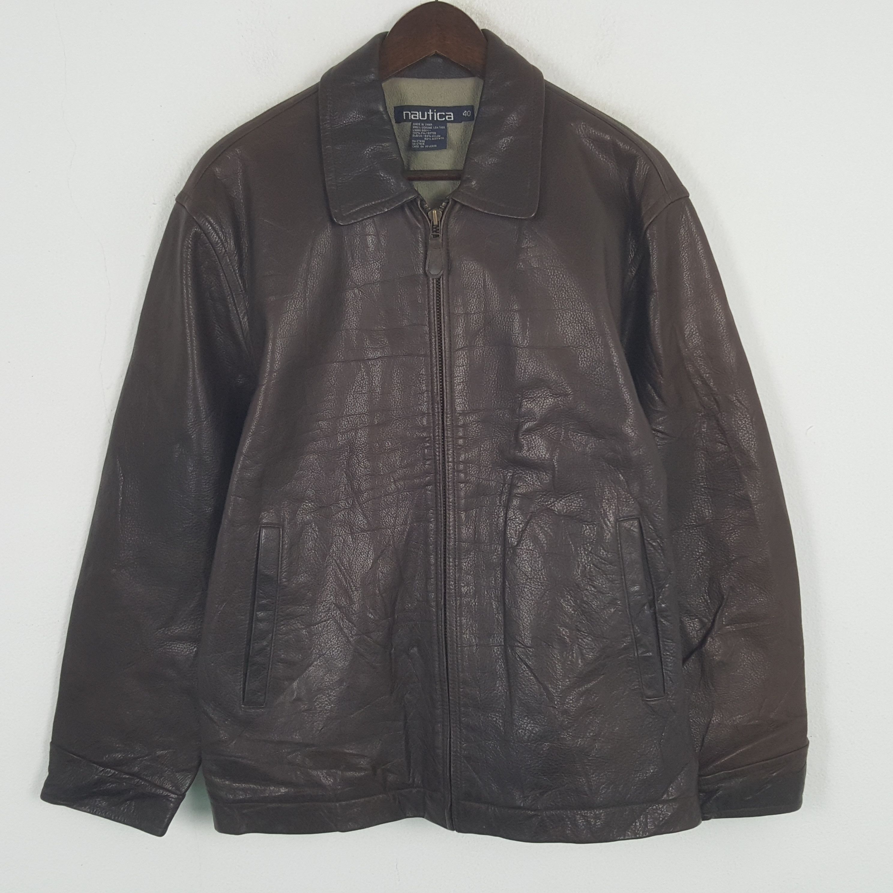 Nautica × Vintage Vintage Nautica Custom Skeleton Leather Jacket Size US S / EU 44-46 / 1 - 3 Thumbnail