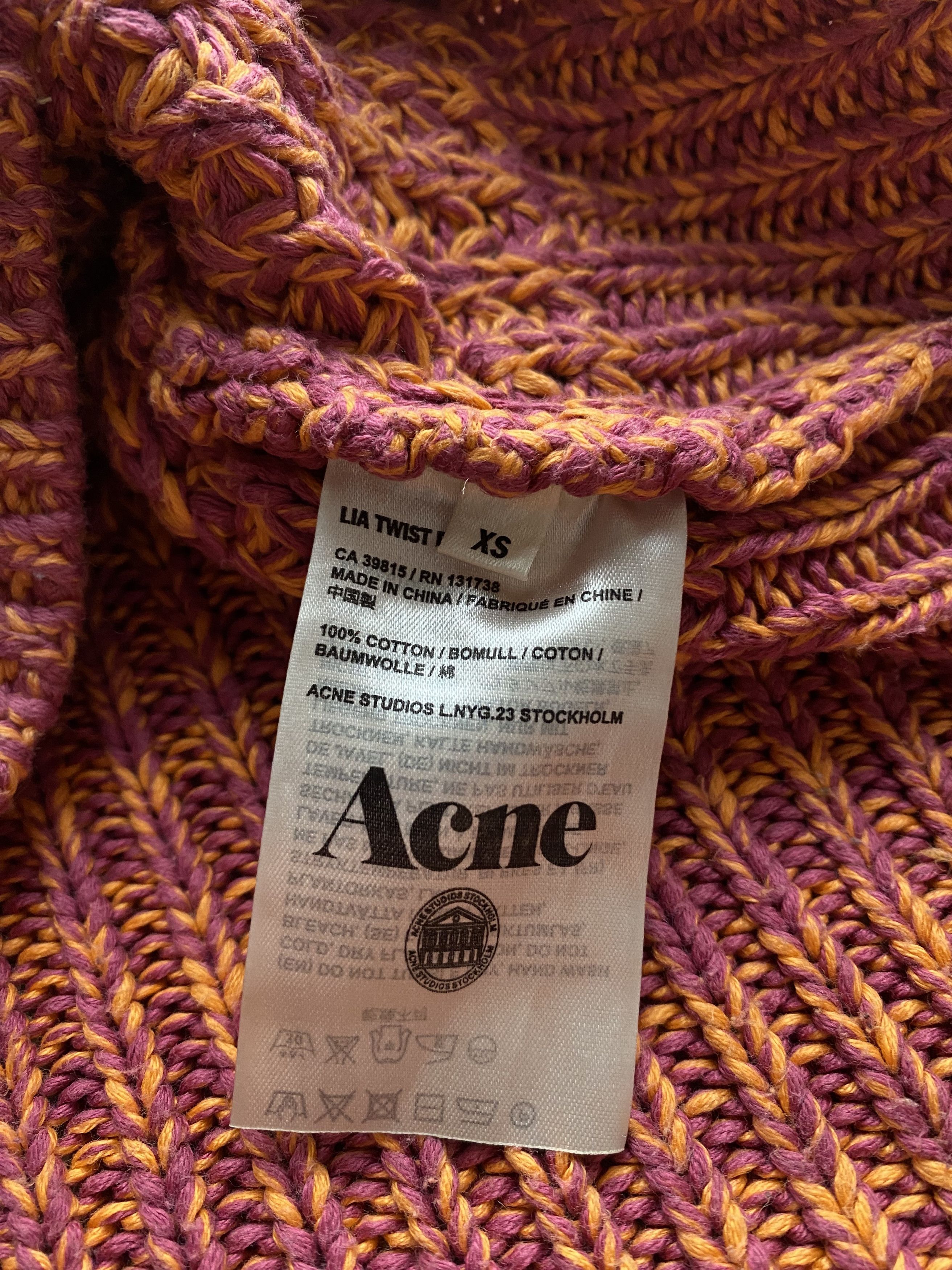 Acne Studios Acne Studios Lia Twist Sweater Kotton Knit Mesh Size XS / US 0-2 / IT 36-38 - 7 Thumbnail