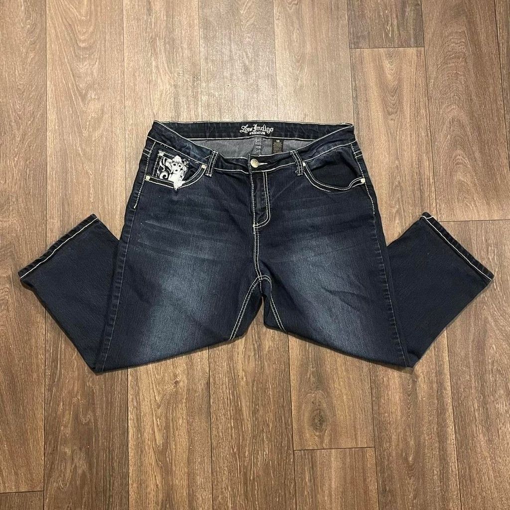 Other Love Indigo women Y2K capris women’s size 16 Size 38" / US 16 / IT 52 - 3 Thumbnail