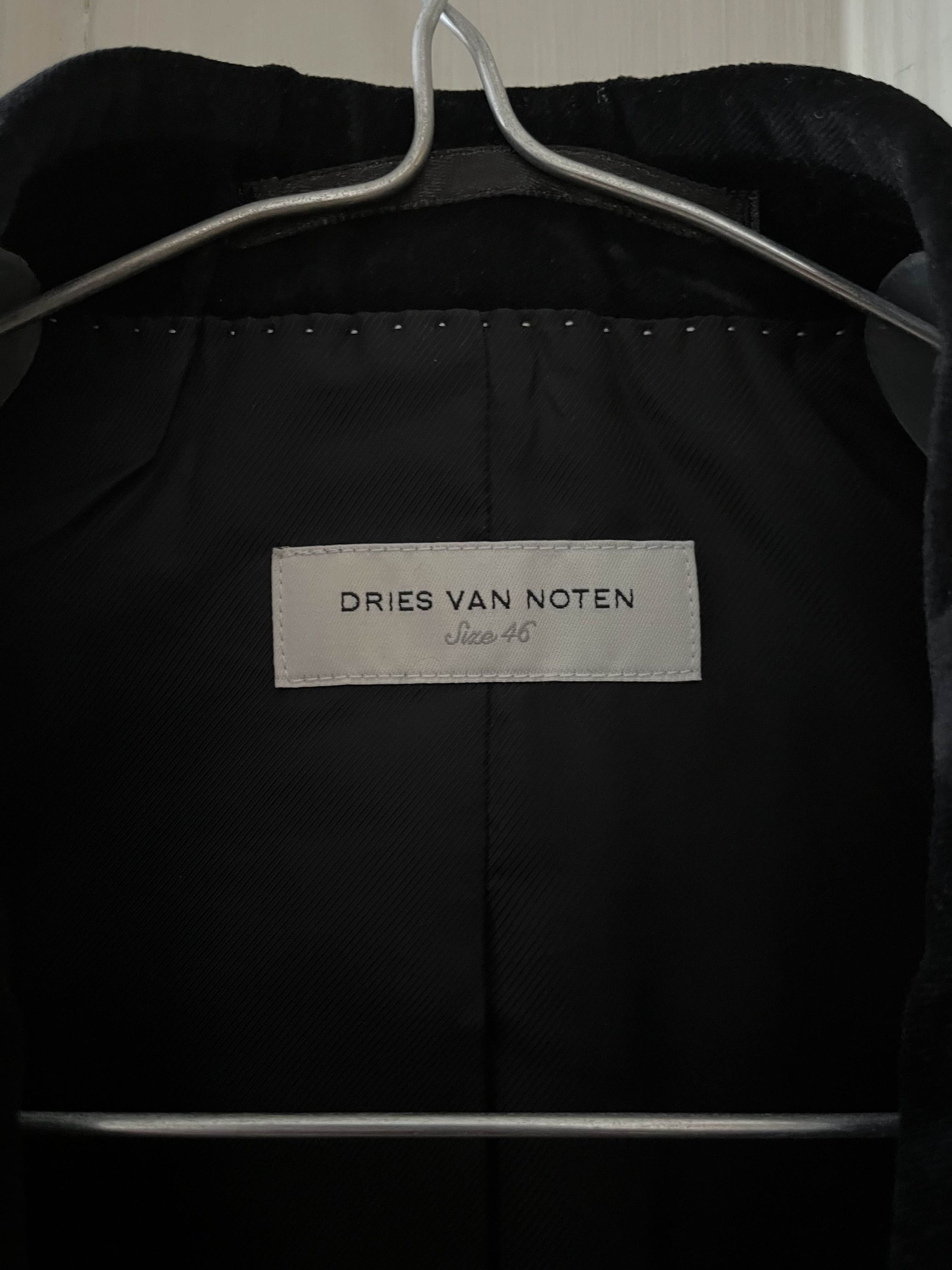 Dries Van Noten Black velvet 2-button slim-fit suit Size 46R - 4 Thumbnail