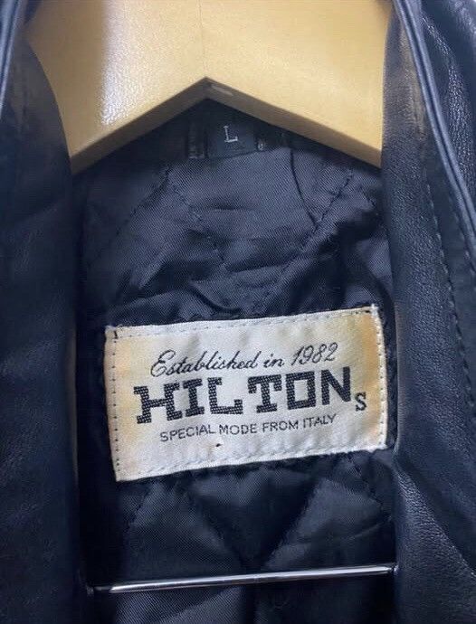 Vintage Hilton Leather Jacket Size US L / EU 52-54 / 3 - 8 Thumbnail