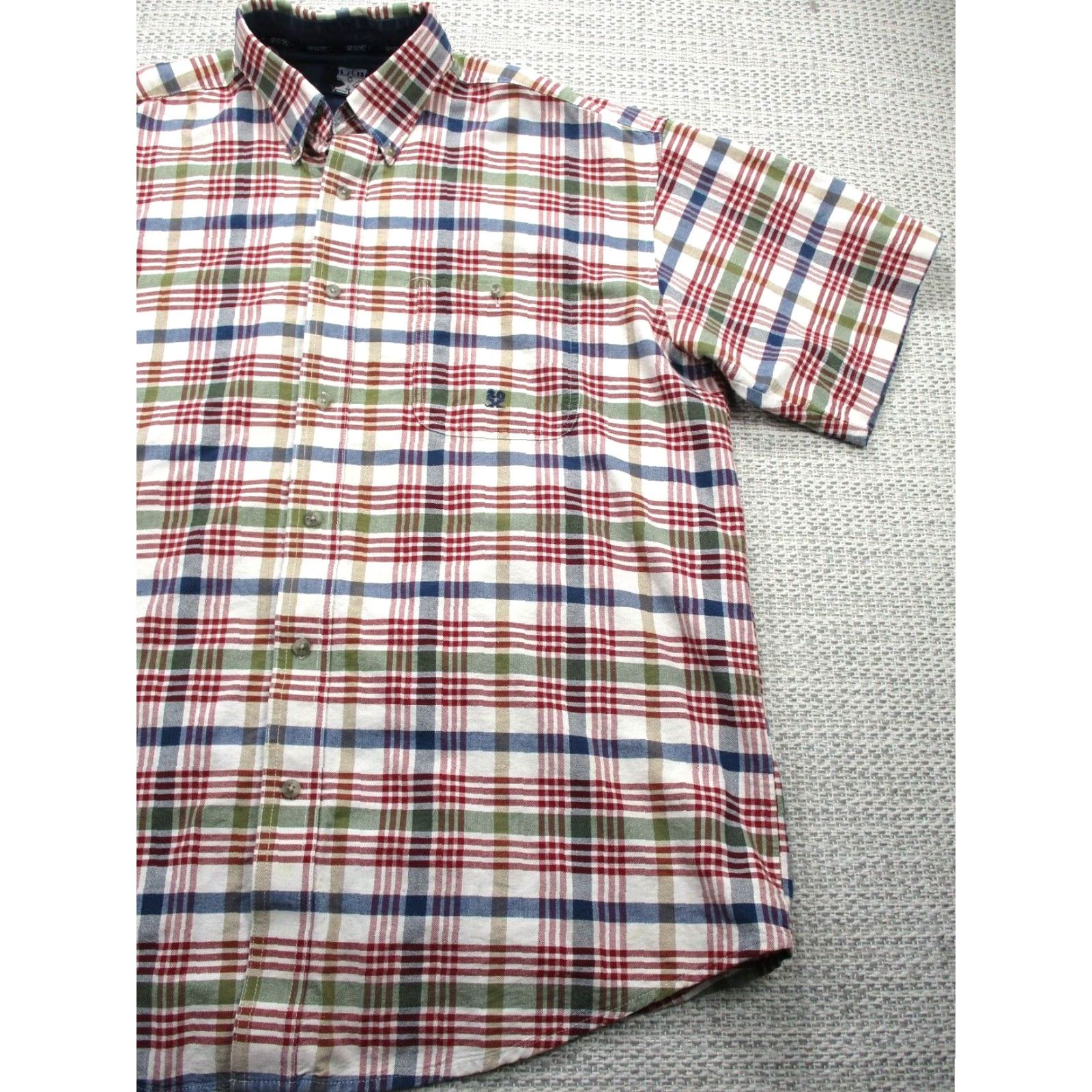 Wrangler Wrangler Twenty X Shirt Mens XL Red Plaid Button Up Western Short Sleeve Size US XL / EU 56 / 4 - 2 Thumbnail