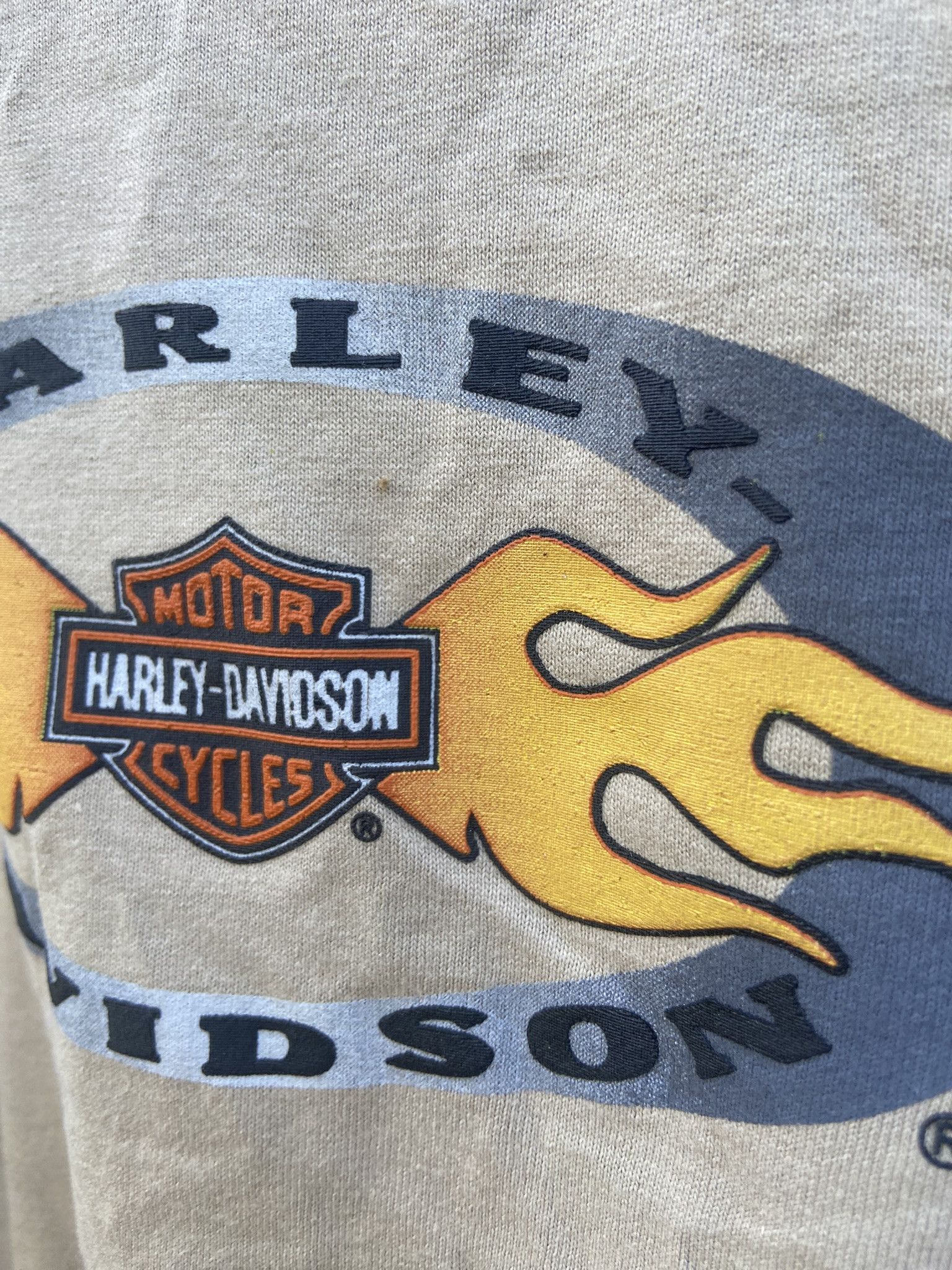Harley Davidson Vintage VTG Y2K Harley Davidson Shirt Flame Logo Large L Tee Size US L / EU 52-54 / 3 - 2 Thumbnail