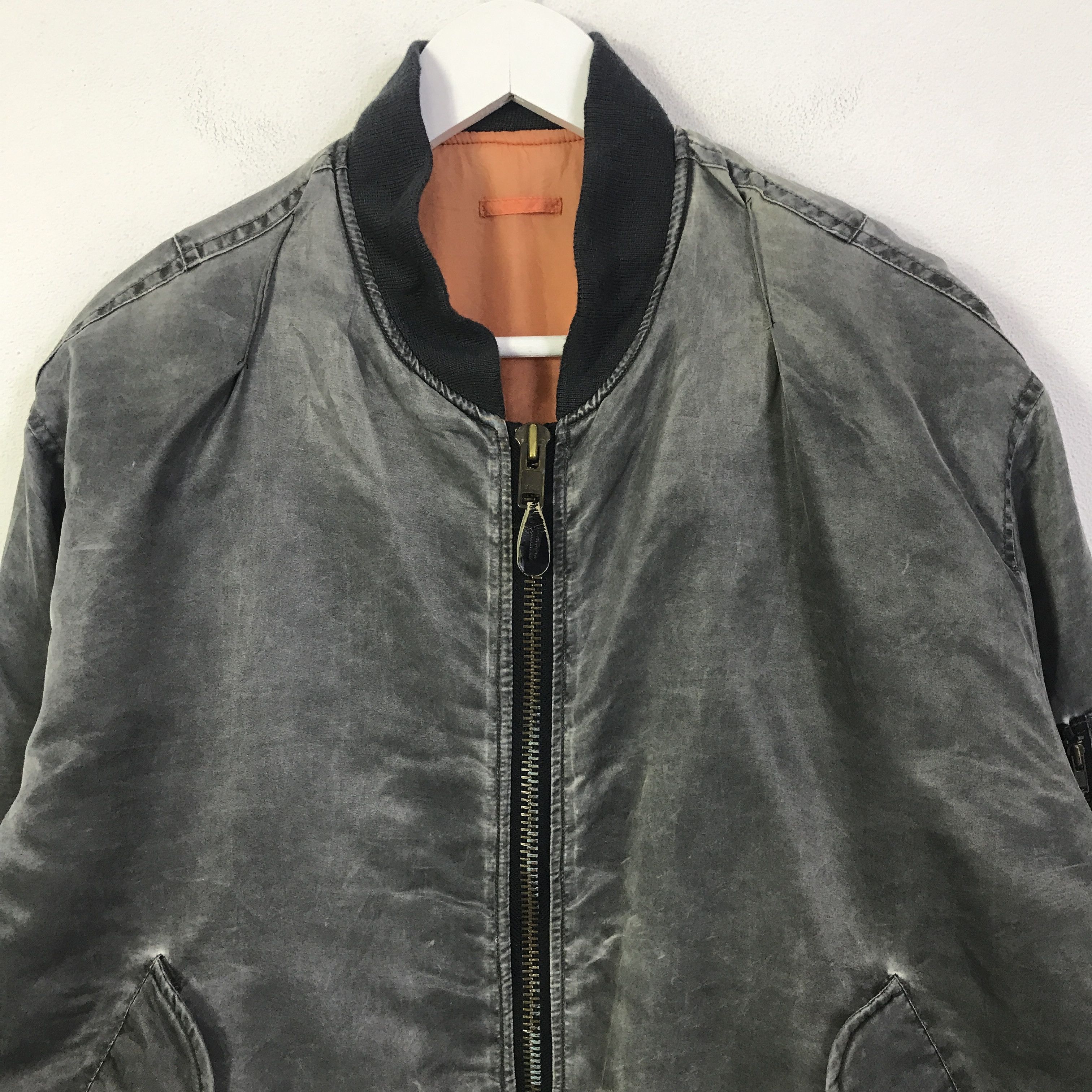 Japanese Brand Japanese bombers black faded jacket K94B17 Size US L / EU 52-54 / 3 - 2 Thumbnail