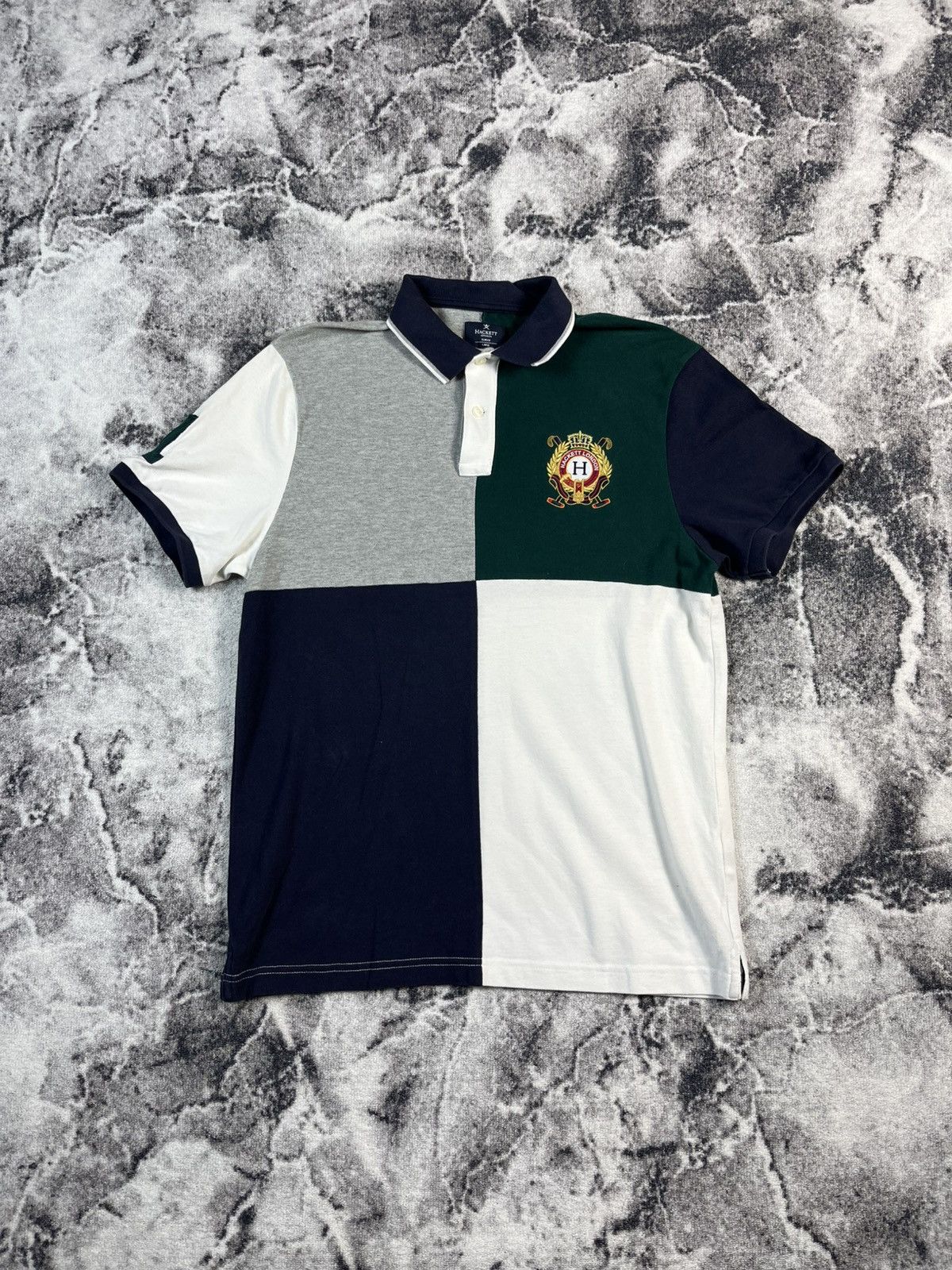 Hackett Hackett London Colorblock Polo Shirt Crest Logo L Size US L / EU 52-54 / 3 - 1 Thumbnail