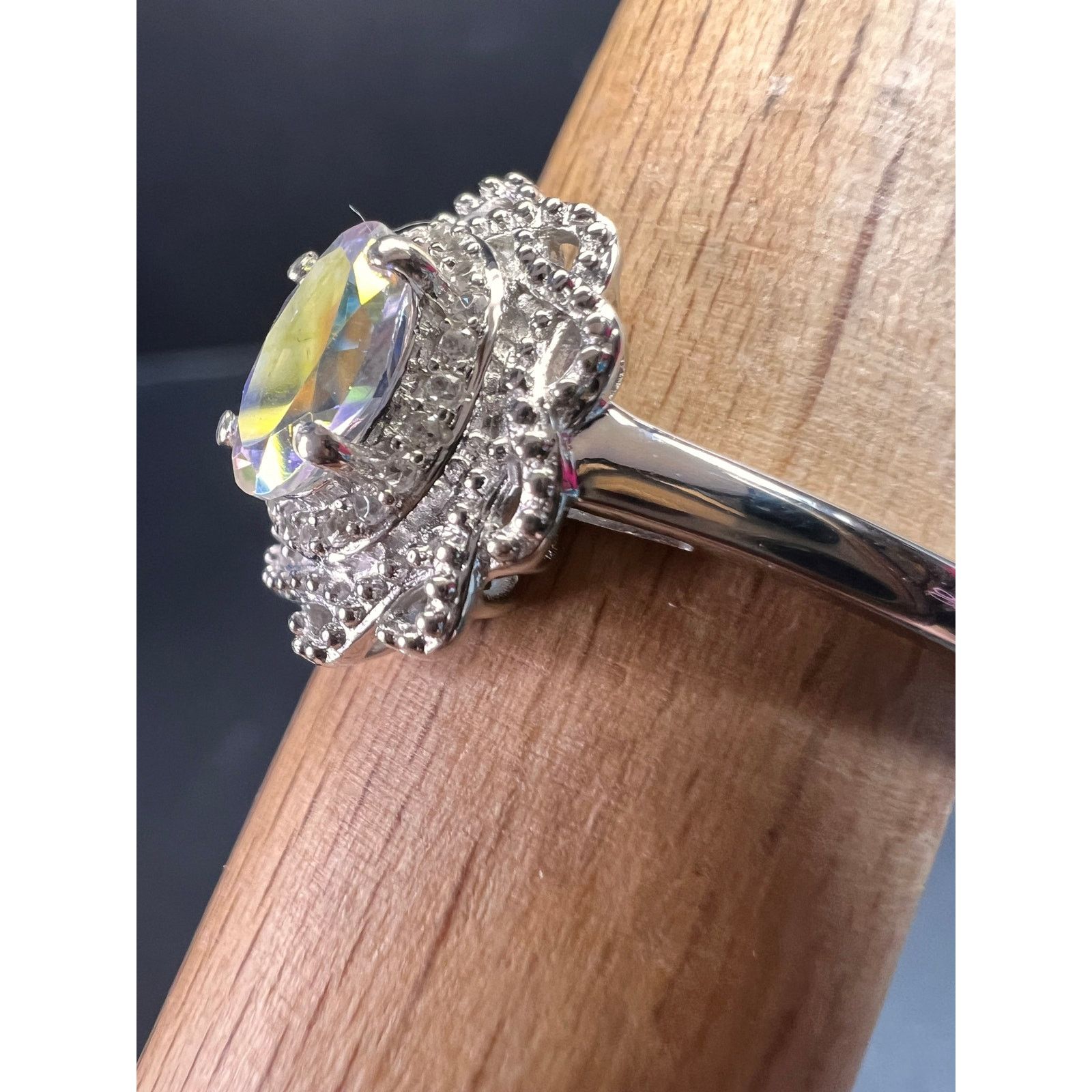 Other NEW Mercury Mystic topaz zircon ring in 925 silver size 10 Size ONE SIZE - 15 Thumbnail