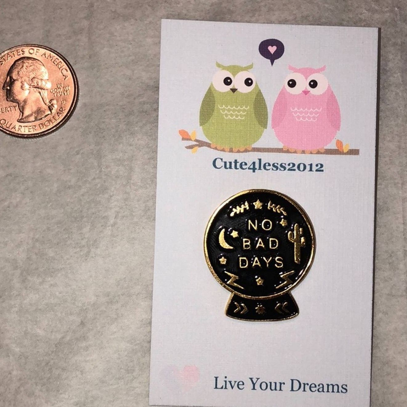 Other No Bad Days Crystal Ball Pin Brooch Size ONE SIZE - 1 Thumbnail