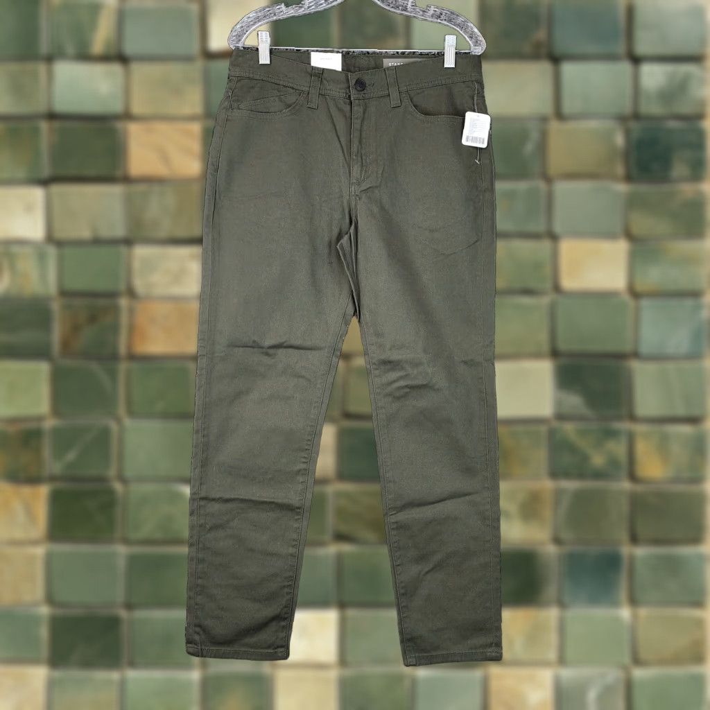 CLOT Standard Cloth Mens Green Skinny Chino Pants 32x30 Regular Mens Size US 32 / EU 48 - 1 Thumbnail