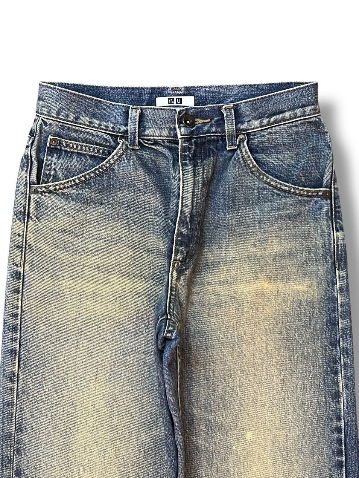 Uniqlo Vintage Uniqlo Japan - Faded Mud Wash, Loose Straight Jeans Size US 29 - 3 Thumbnail