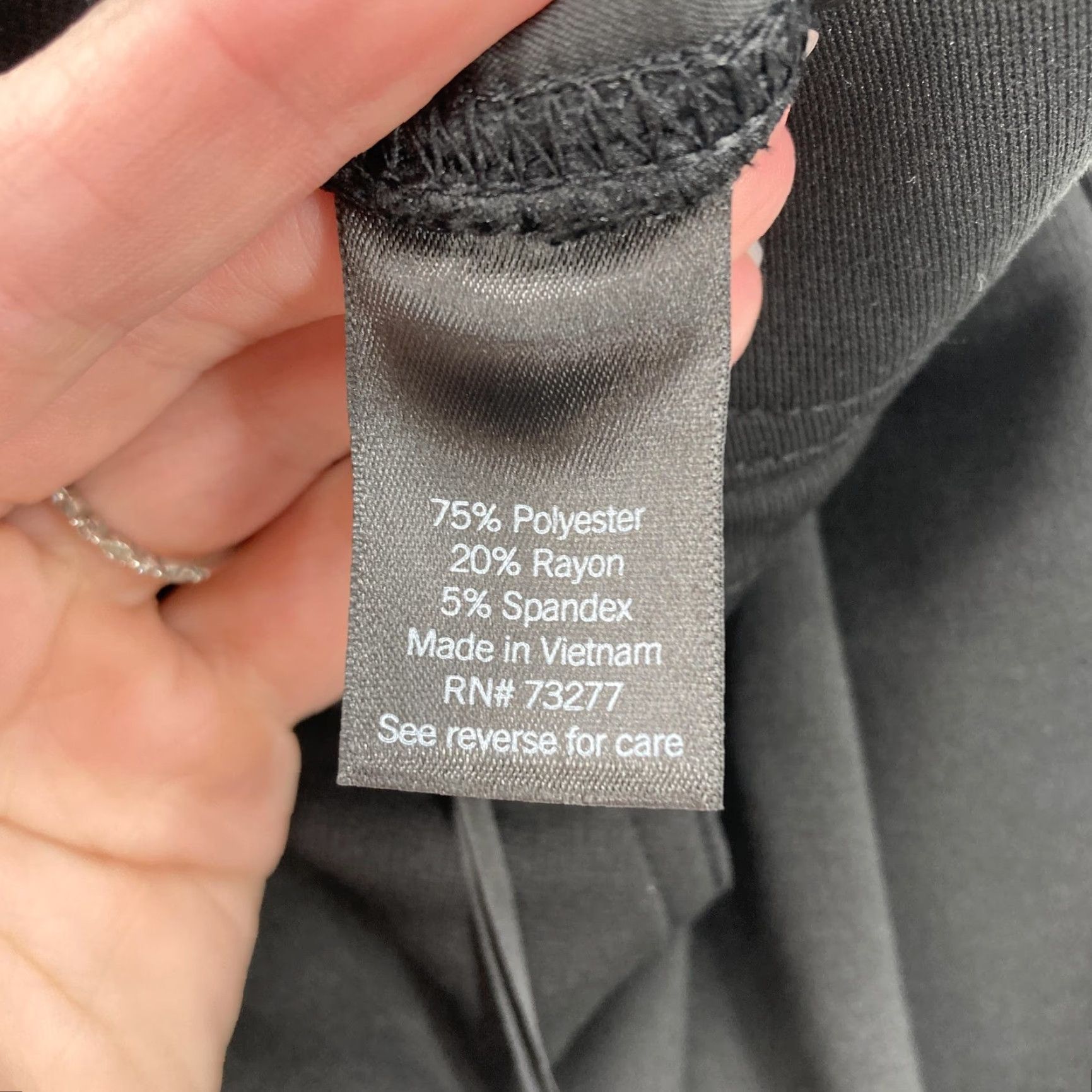 Vintage Simply Vera Vera Wang Pants Womens 4X Black High Rise Skinny Ponte Stretch Plus Size 40" / US 18 - 5 Thumbnail