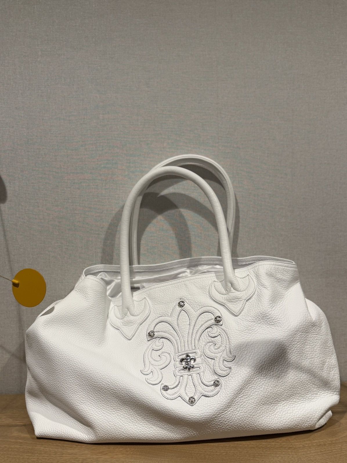 Chrome Hearts 🔥Chrome Hearts Fleur Leather Patches White Tote Bag🔥 Size ONE SIZE - 1 Thumbnail