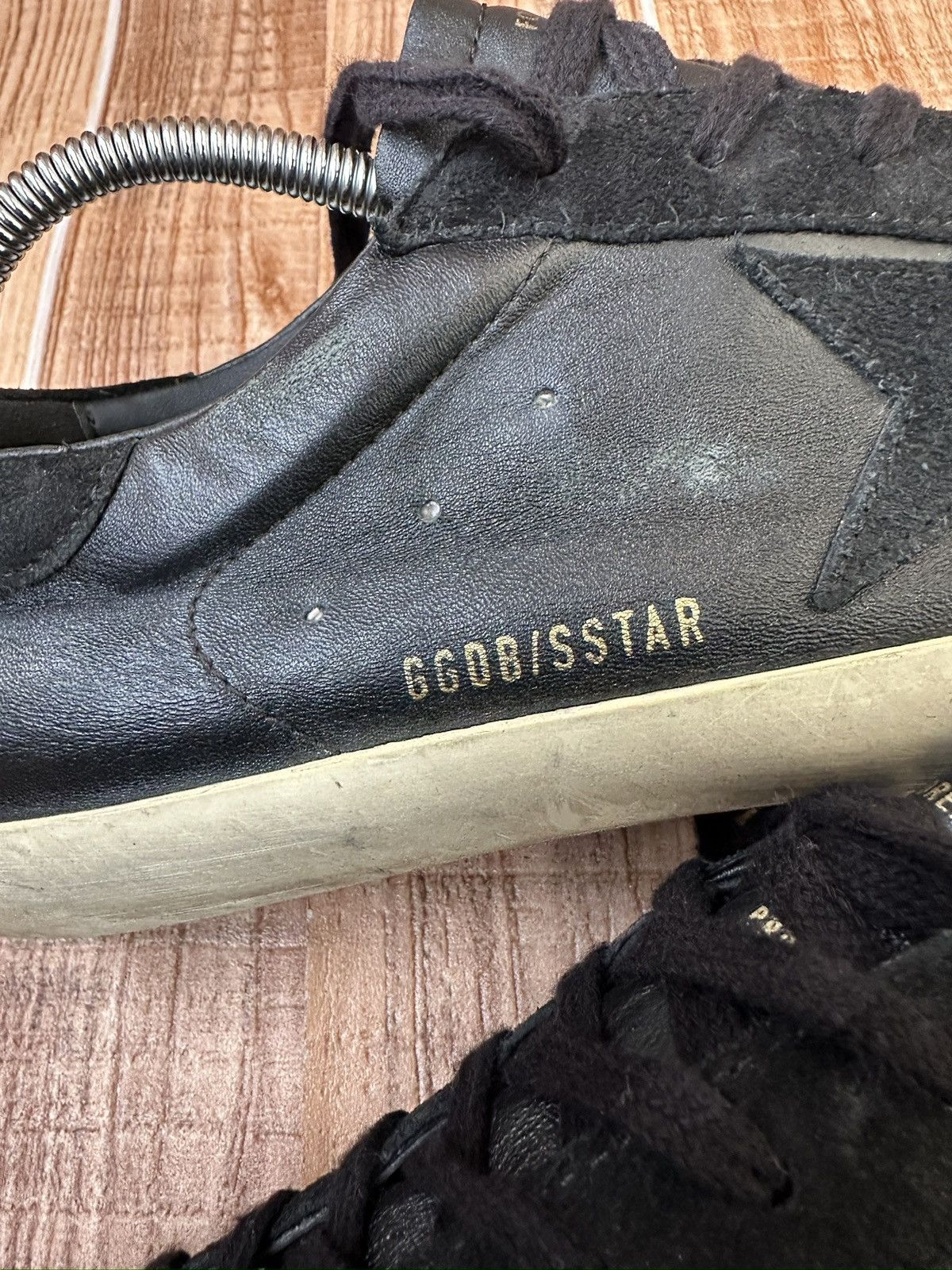 Golden Goose Golden Goose Superstar GGDB Black Leather Low Top Sneaks Size US 11 / EU 44 - 10 Thumbnail