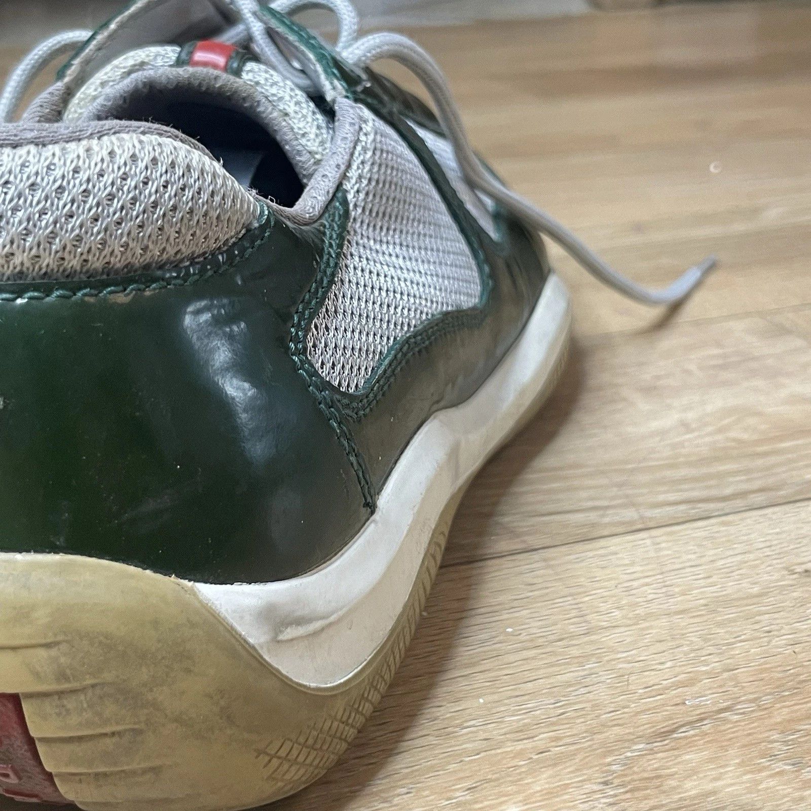 Prada Prada America's Cup Linea Rossa green Patent Leather Mesh Size US 8 / IT 38 - 11 Thumbnail