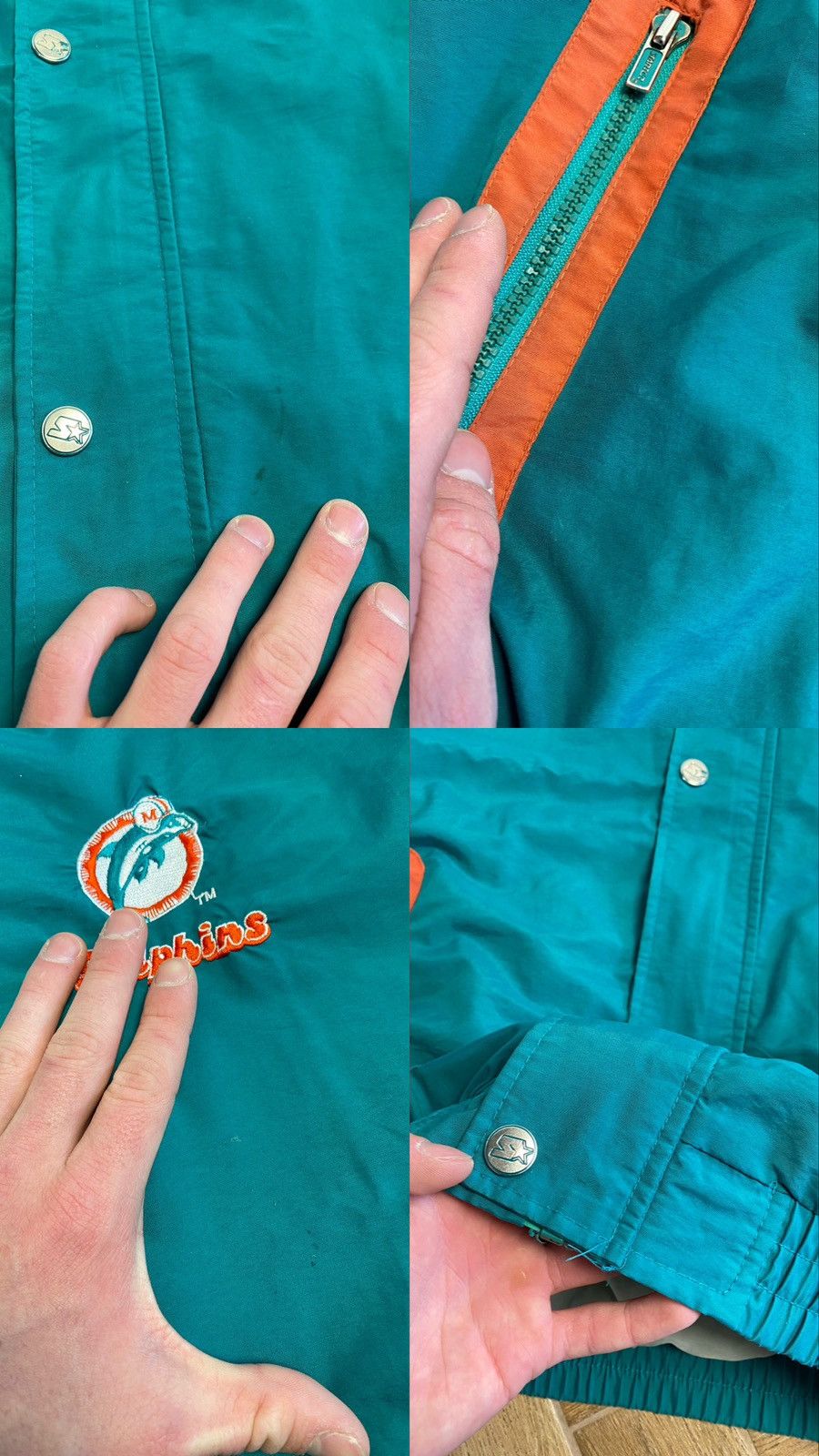 NFL × Starter × Vintage Vintage 90s Miami Dolphins Proline NFL Starter Jacket (L) Size US L / EU 52-54 / 3 - 8 Thumbnail