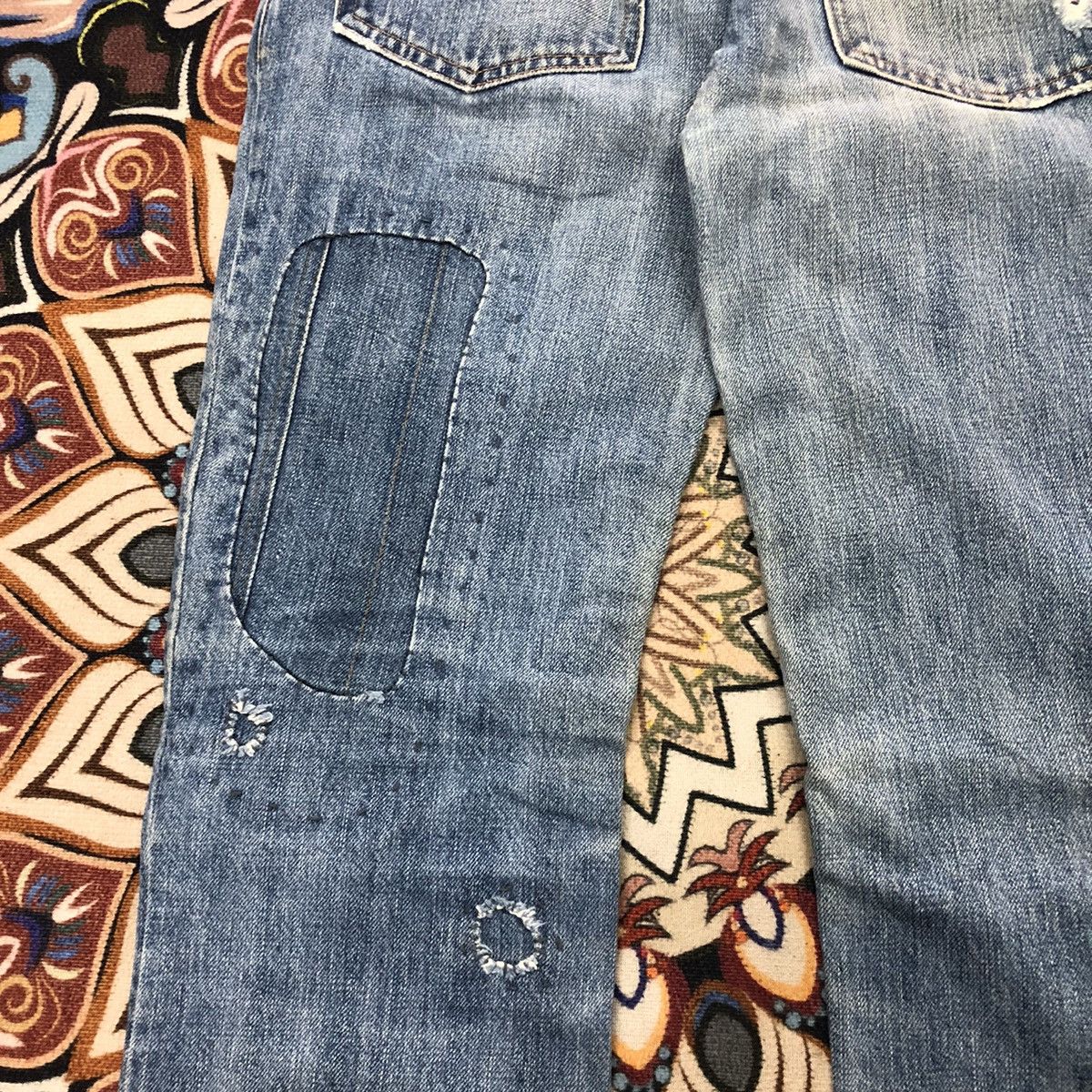 Issey Miyake By Issey Miyake!! Tsumori Chisato Patchwork Denim Pants Size 30" / US 8 / IT 44 - 11 Thumbnail
