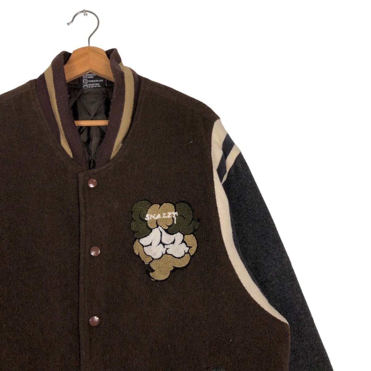 Japanese Brand 🔥 Vintage Varsity Bomber Jacket Snezzy Japan Big Logo Size US XL / EU 56 / 4 - 6 Thumbnail