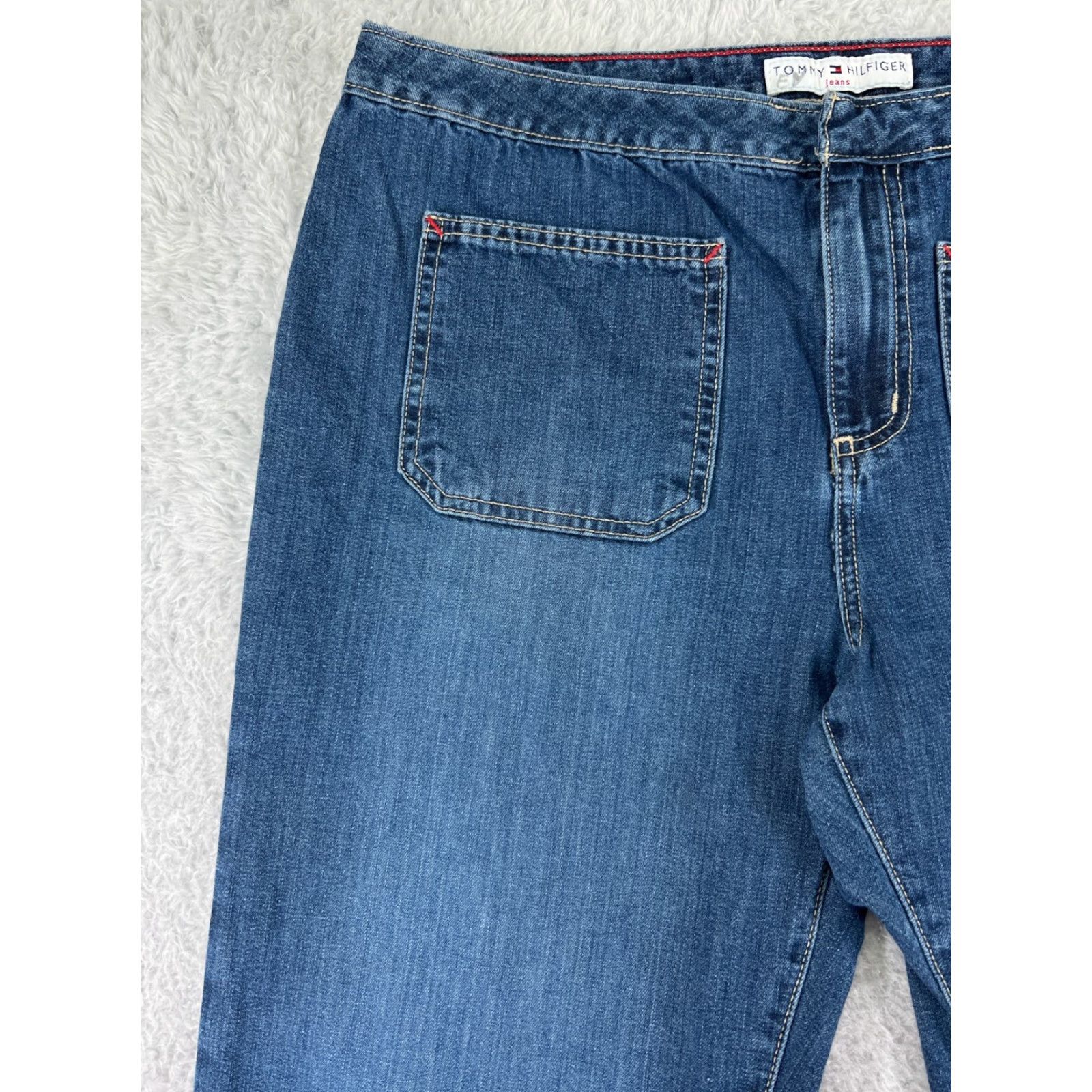 Tommy Hilfiger Tommy Hilfiger Jeans Women 14 Blue Denim Bootcut 5-Pocket Stretch Cotton Regular Inseam 32 Size 36" / US 14 / IT 50 - 7 Thumbnail