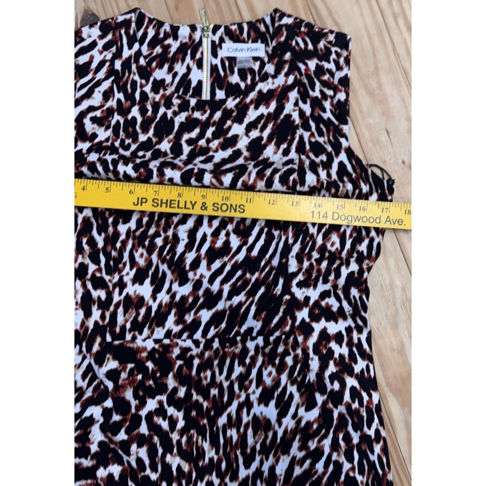 Calvin Klein Calvin Klein Sleeveless Crew Neck Animal Print Dress Size 8 Size M / US 6-8 / IT 42-44 - 6 Thumbnail