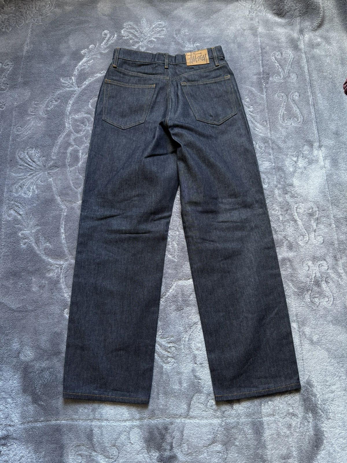 Streetwear × Stussy Stussy raw denim bigol pant | Grailed