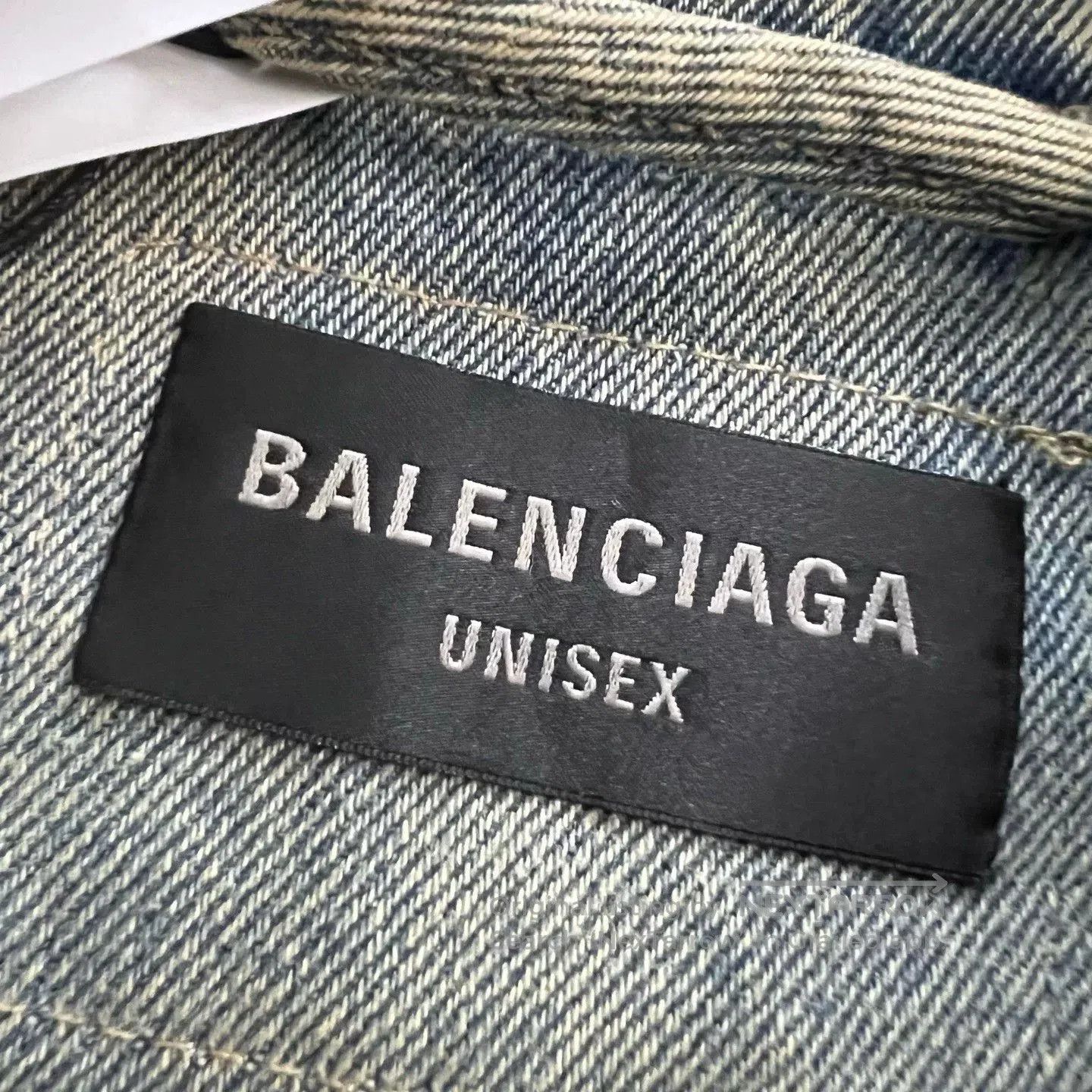 Balenciaga balenciaga distressed logo denim jacket. Size US M / EU 48-50 / 2 - 4 Thumbnail