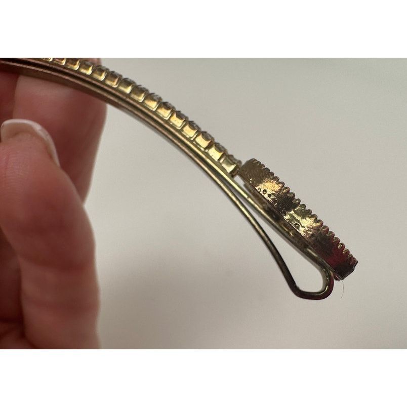 Chanel Chanel CC Enamel and Crystal White & Gold Tone Hair Pin Size ONE SIZE - 7 Thumbnail