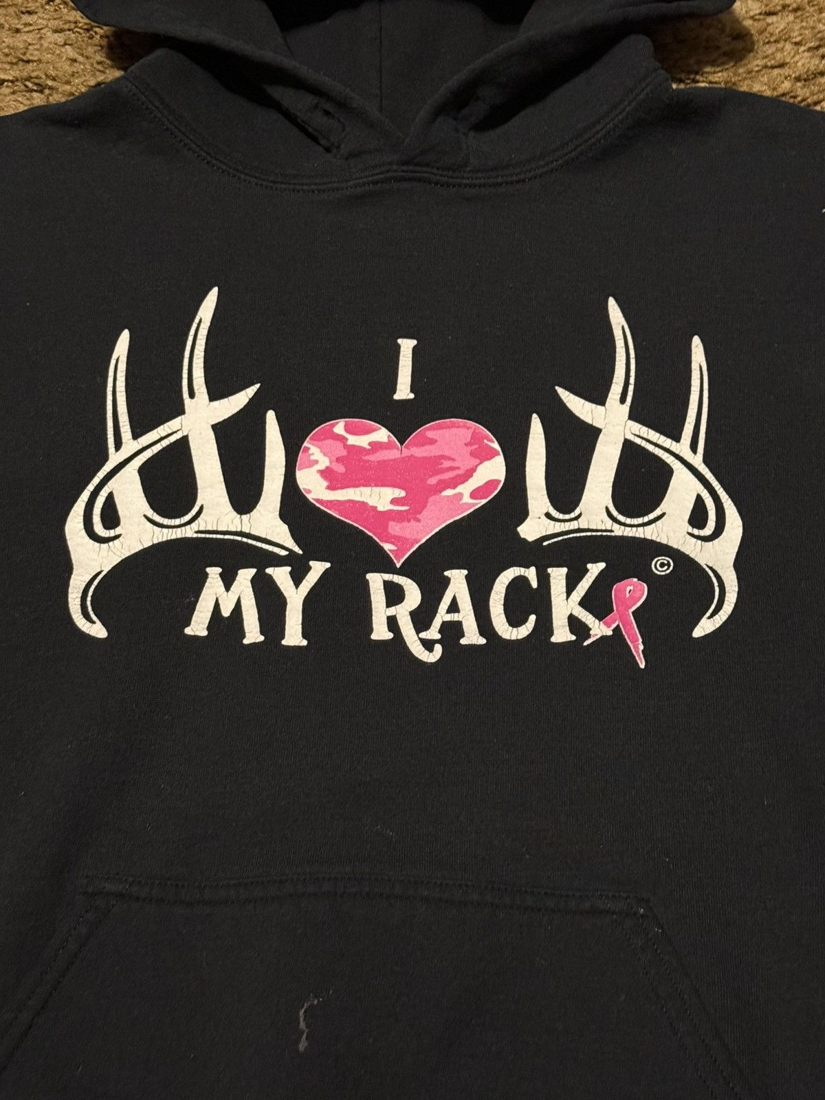 Vintage Vintage Y2K Breast Cancer Hoodie Sweatshirt Black Medium Size US M / EU 48-50 / 2 - 2 Thumbnail